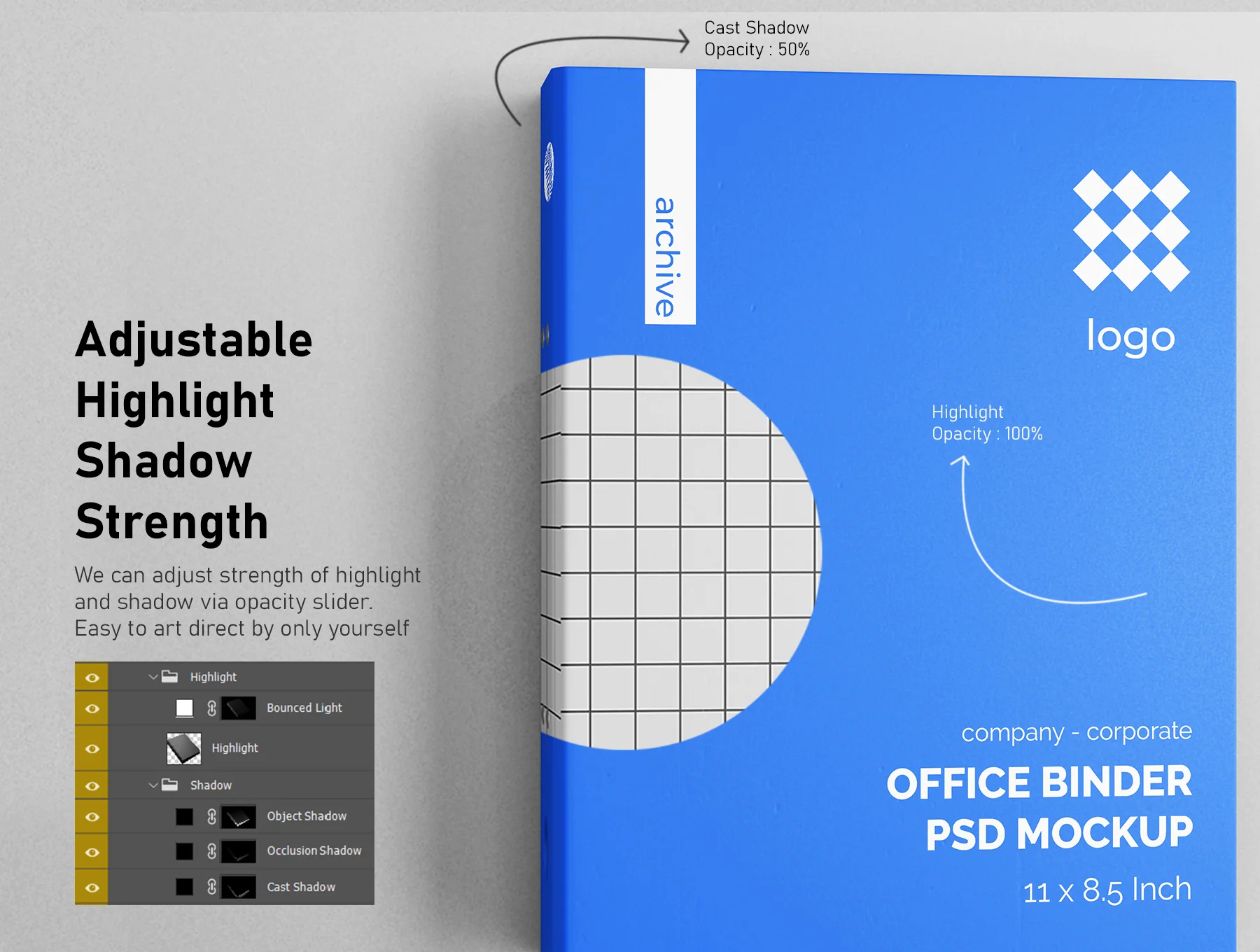 Binder Folder PSD Mockup Set - US Size 8.5x11 Inch 5