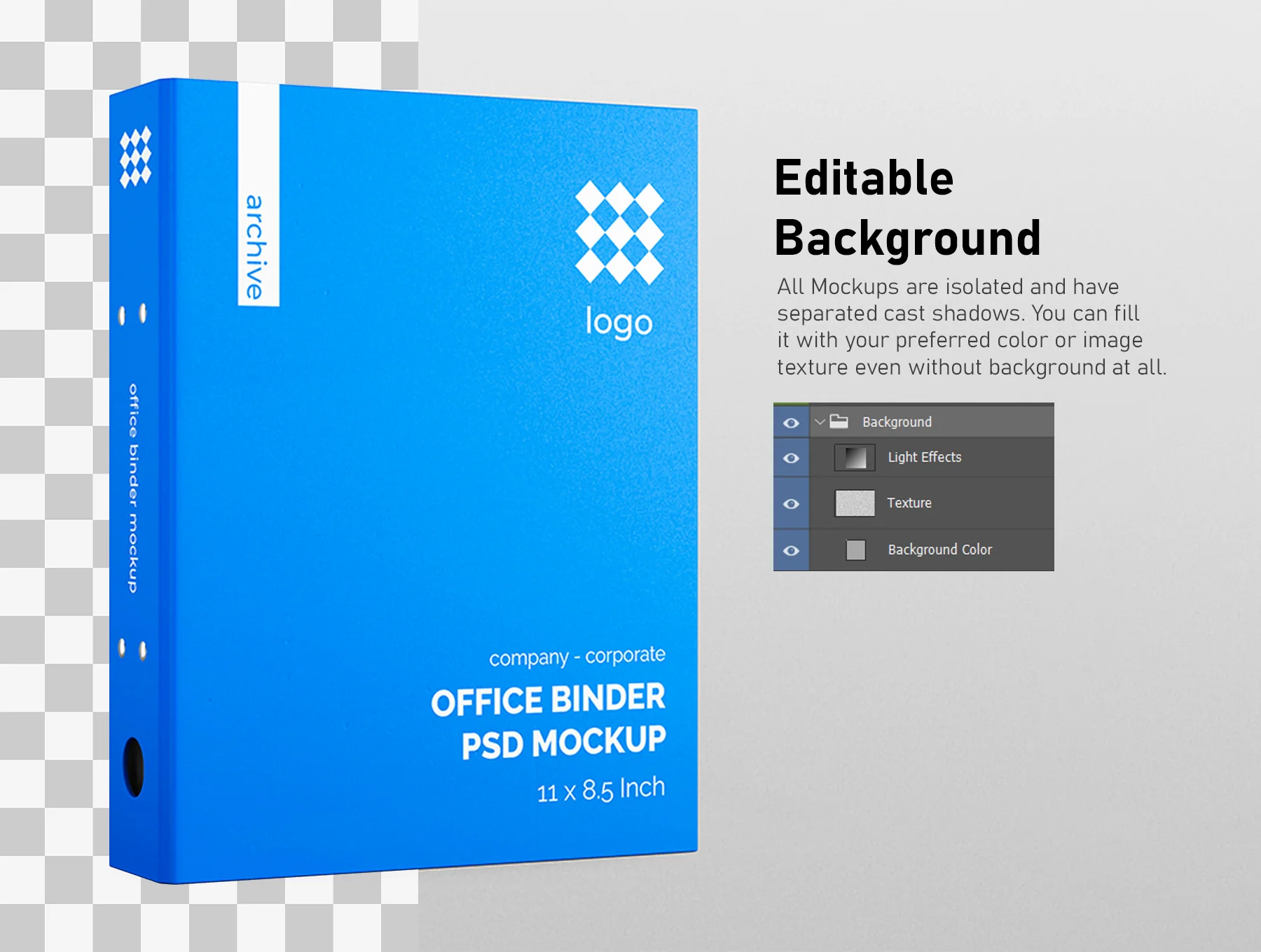 Binder Folder PSD Mockup Set - US Size 8.5x11 Inch 7