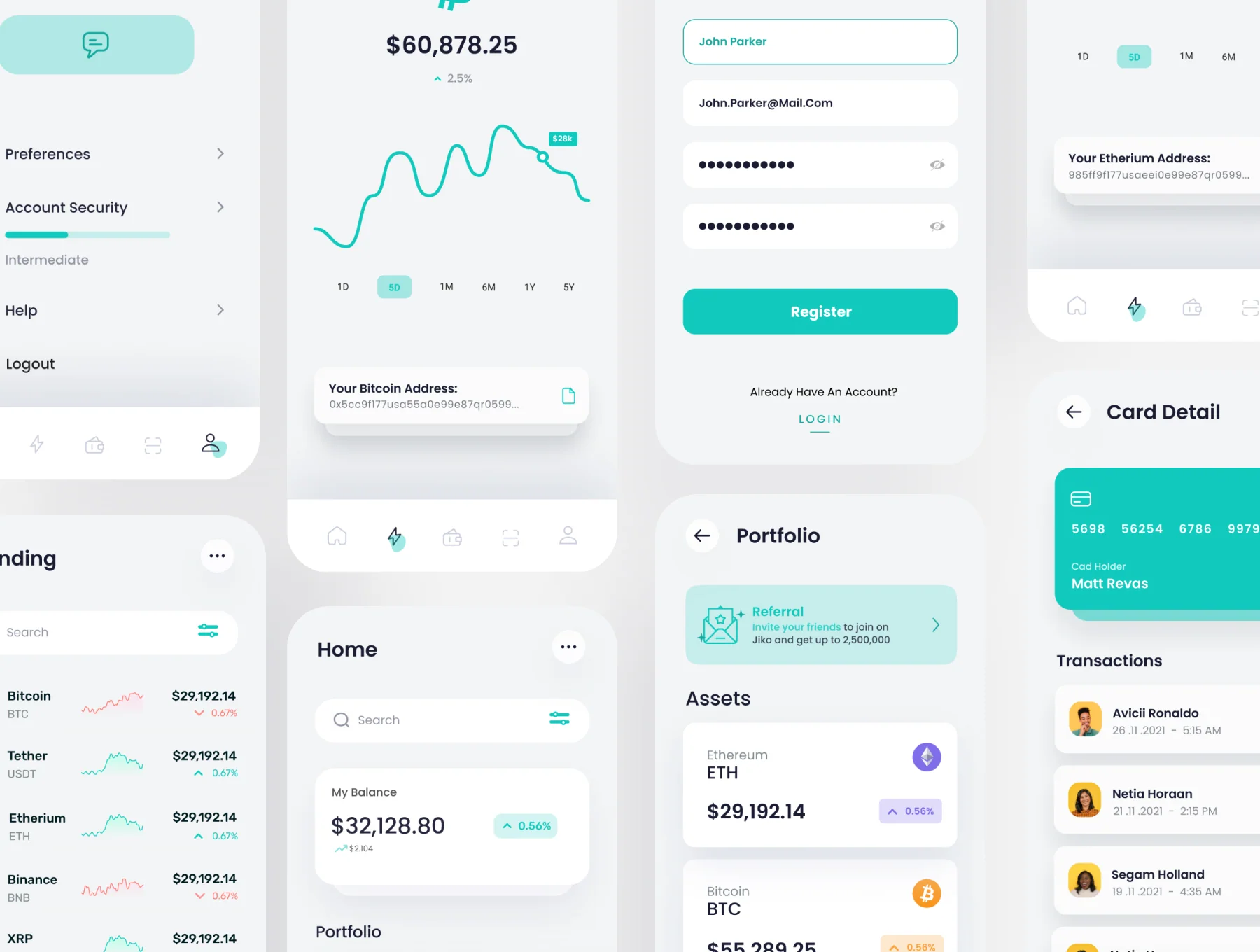 Binity - Crypto Wallet And Finance App UI Kit 6