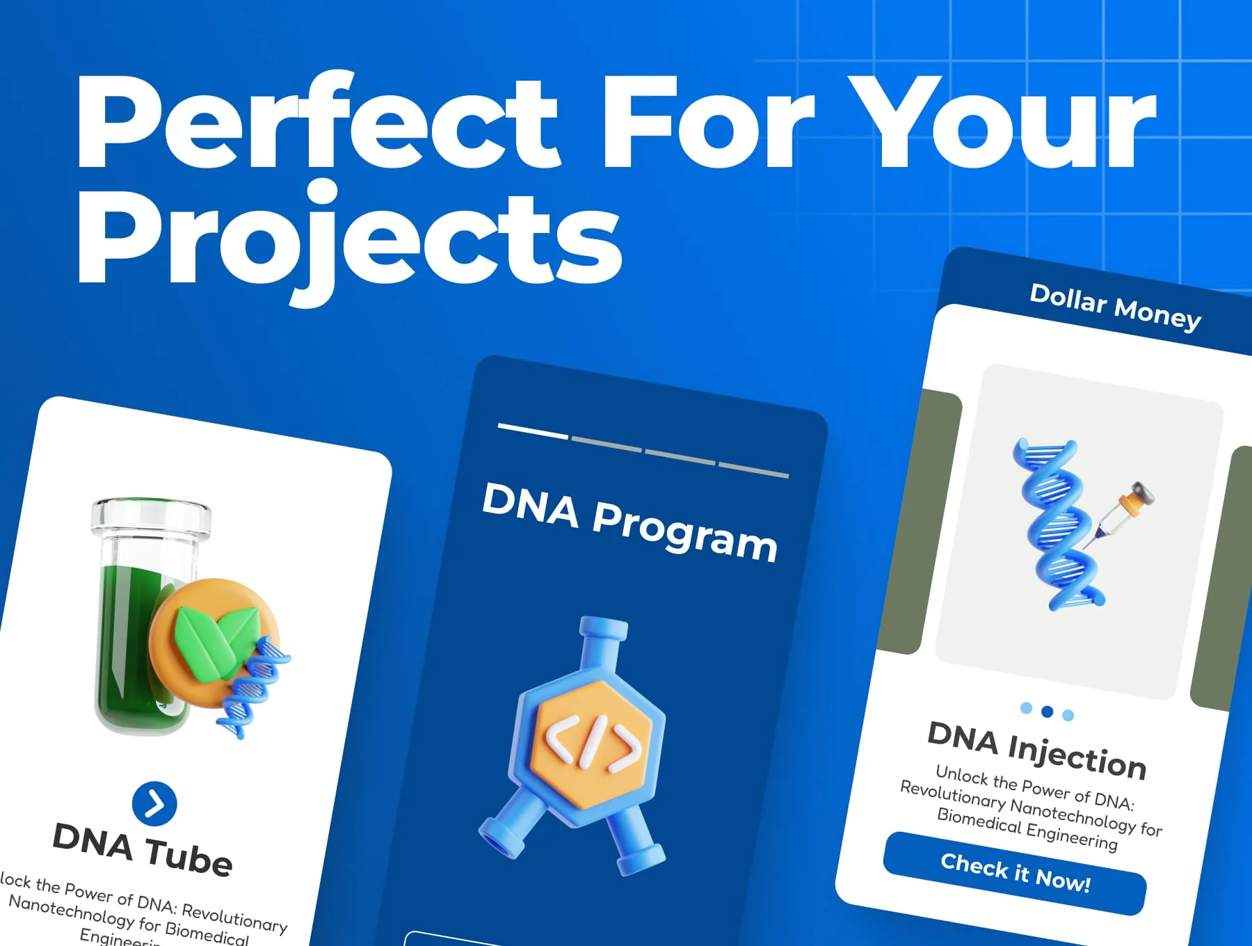 Bioengineering 3D Icon Set 3