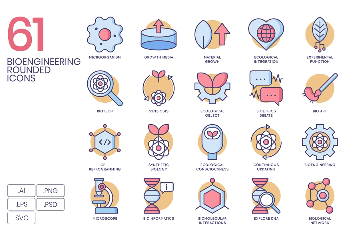 61 Bioengineering Icons | Butterscotch Series