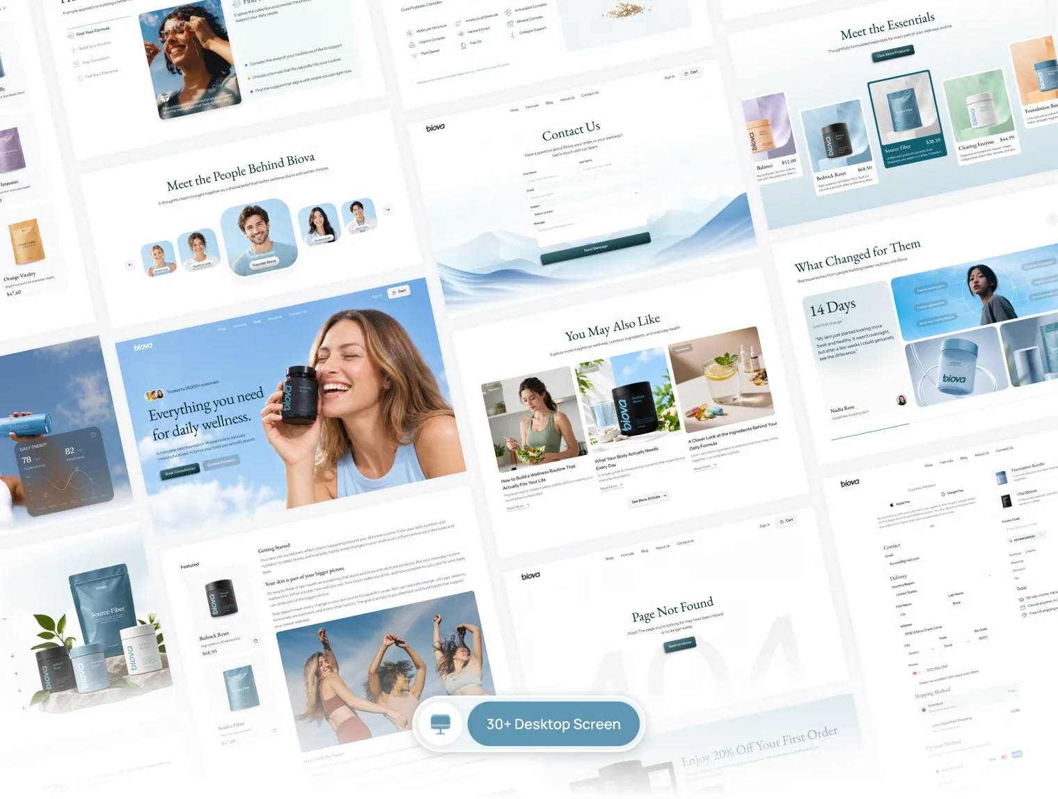 Biova - Supplement Website UI KIT 5