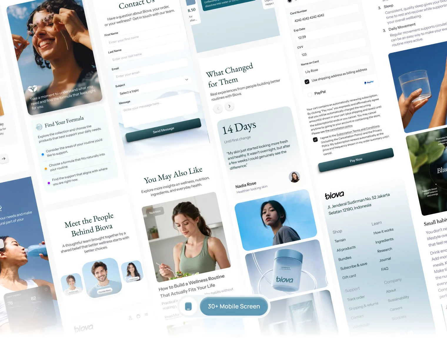 Biova - Supplement Website UI KIT 6