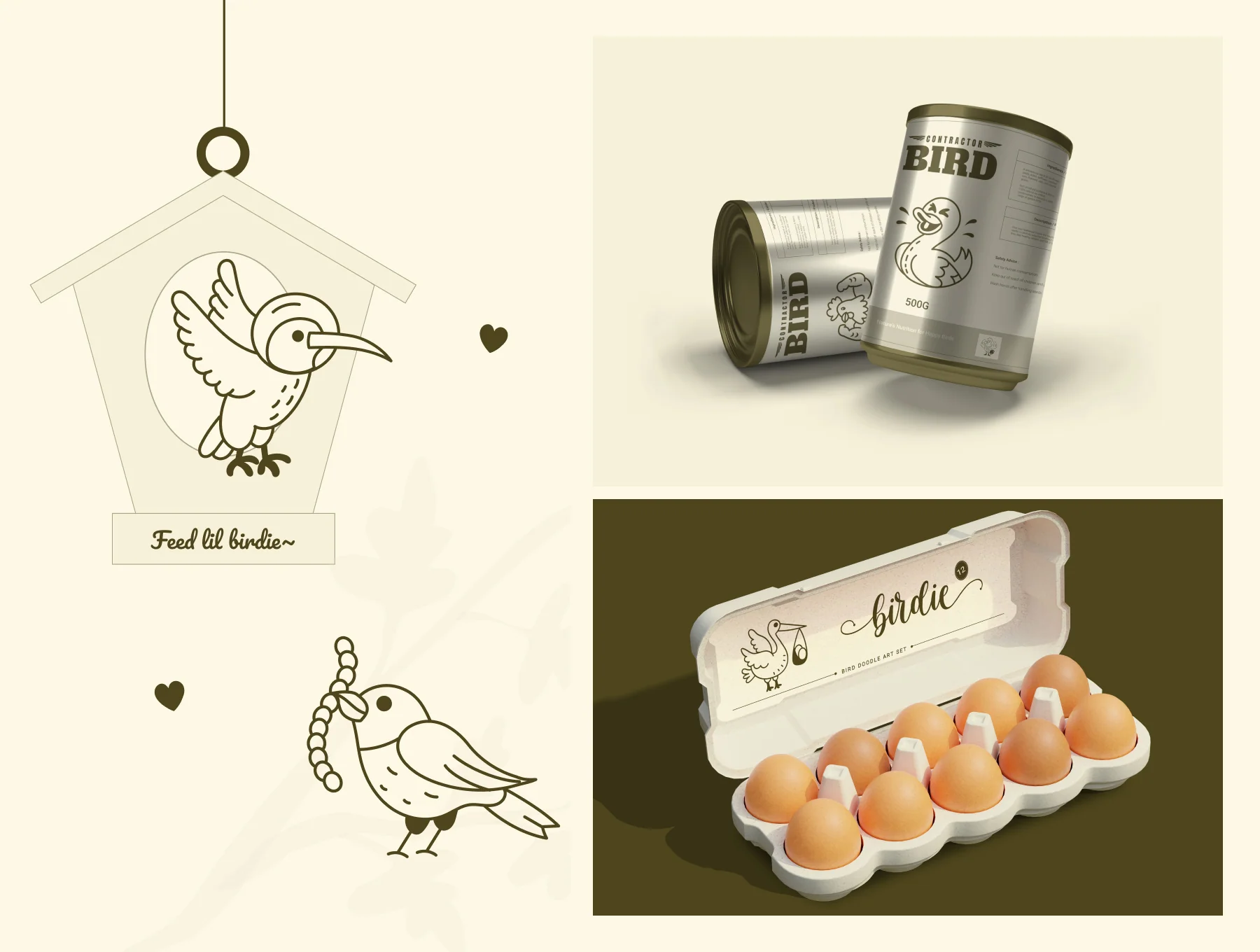 Bird Doodle Art Set 4