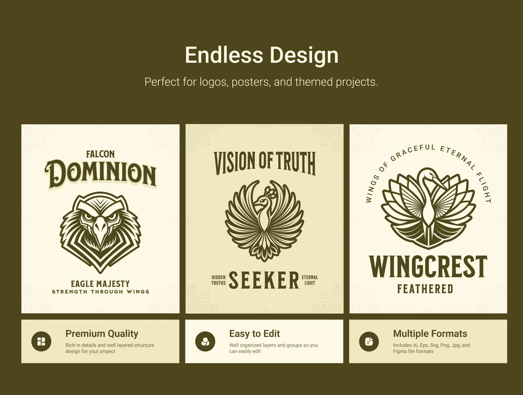 Bird Logo Art Set 2