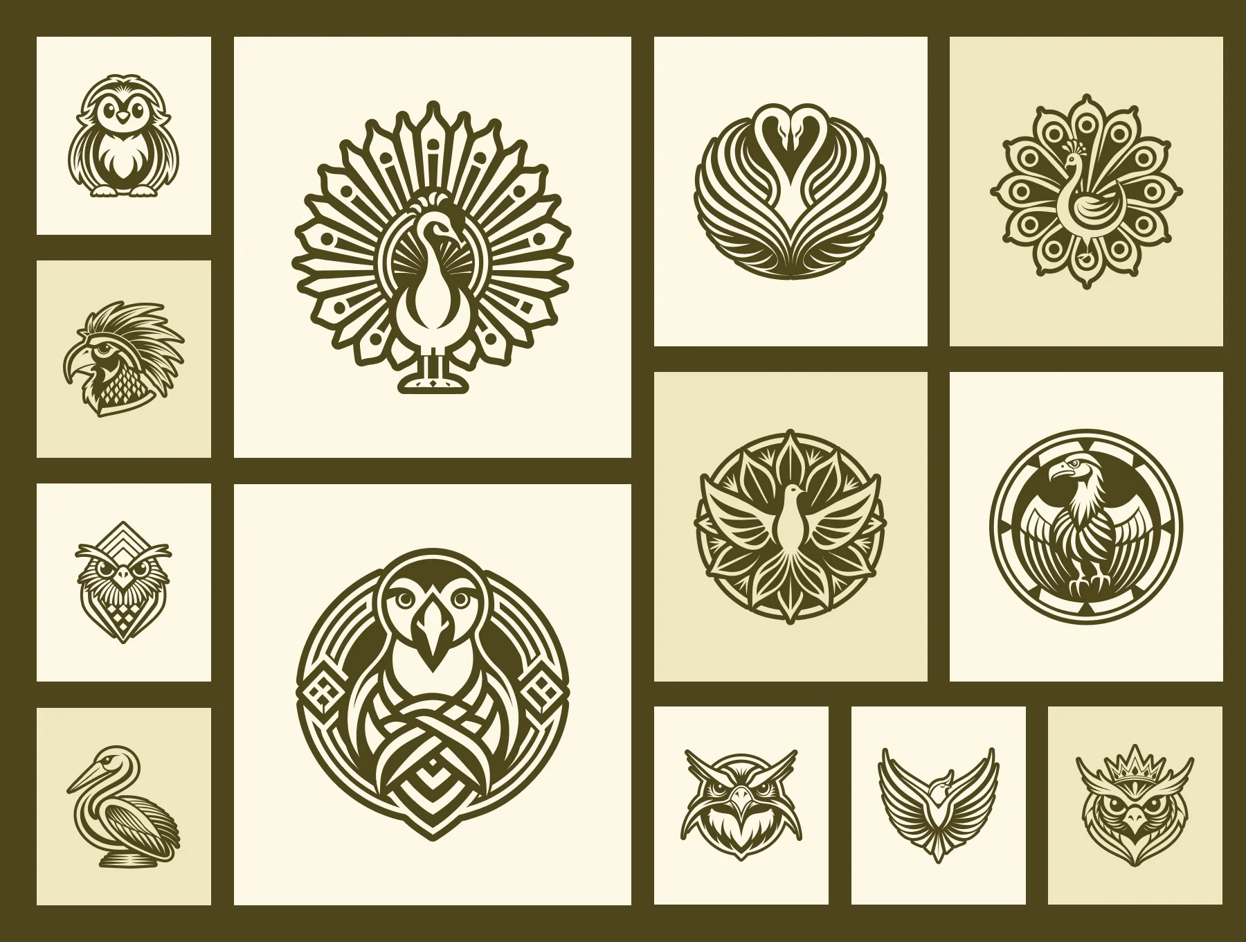 Bird Logo Art Set 7