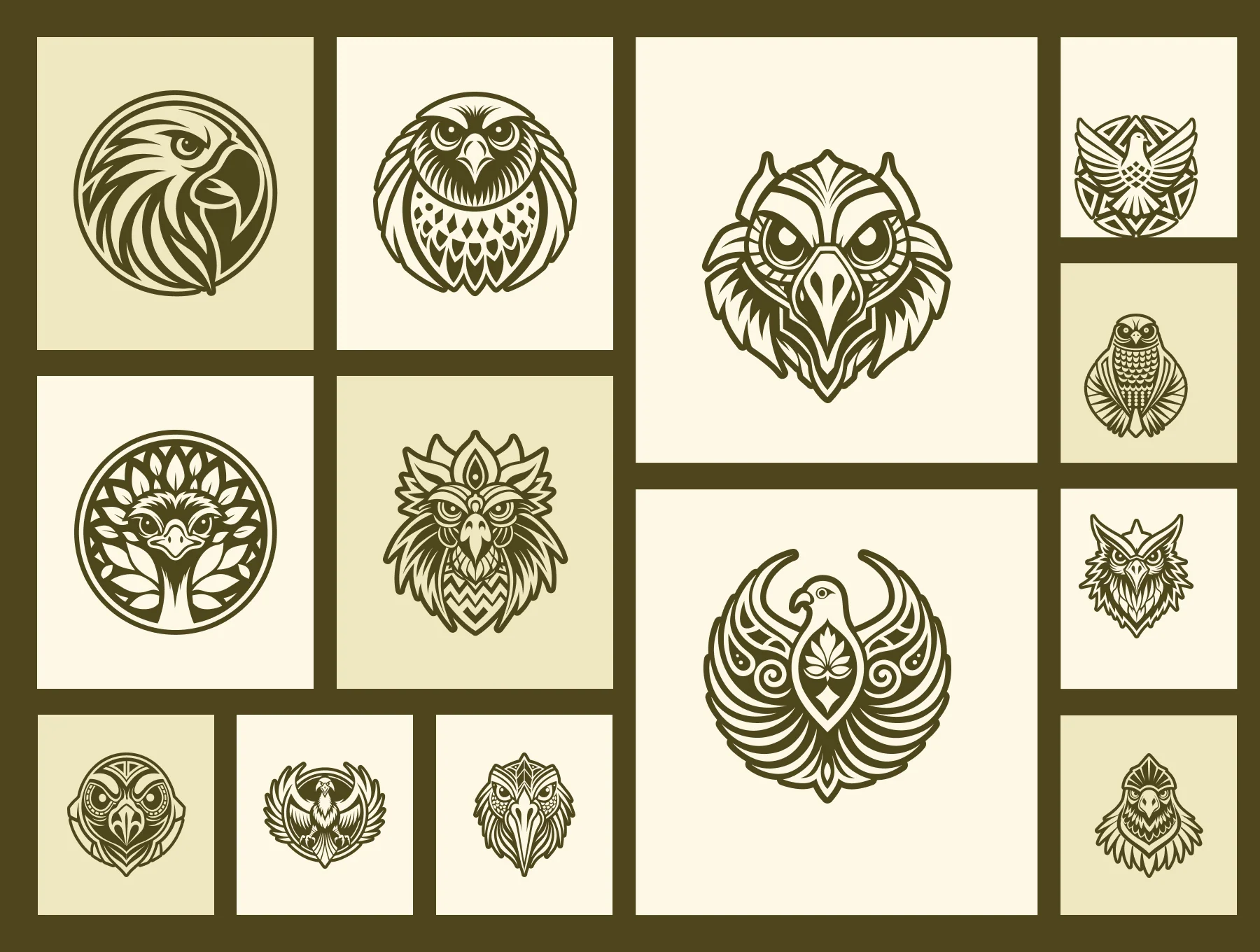Bird Logo Art Set 8