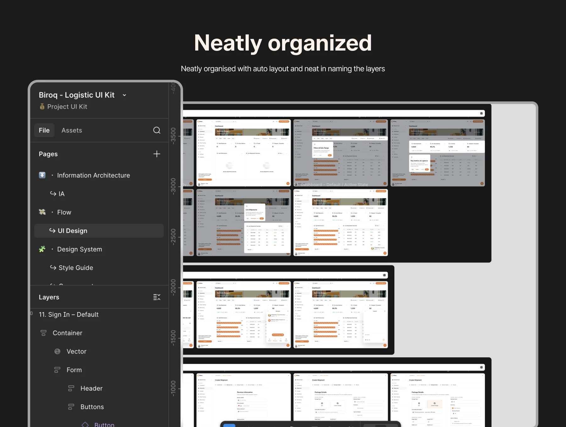 Biroq - Logistic Dashboard UI Kit 3