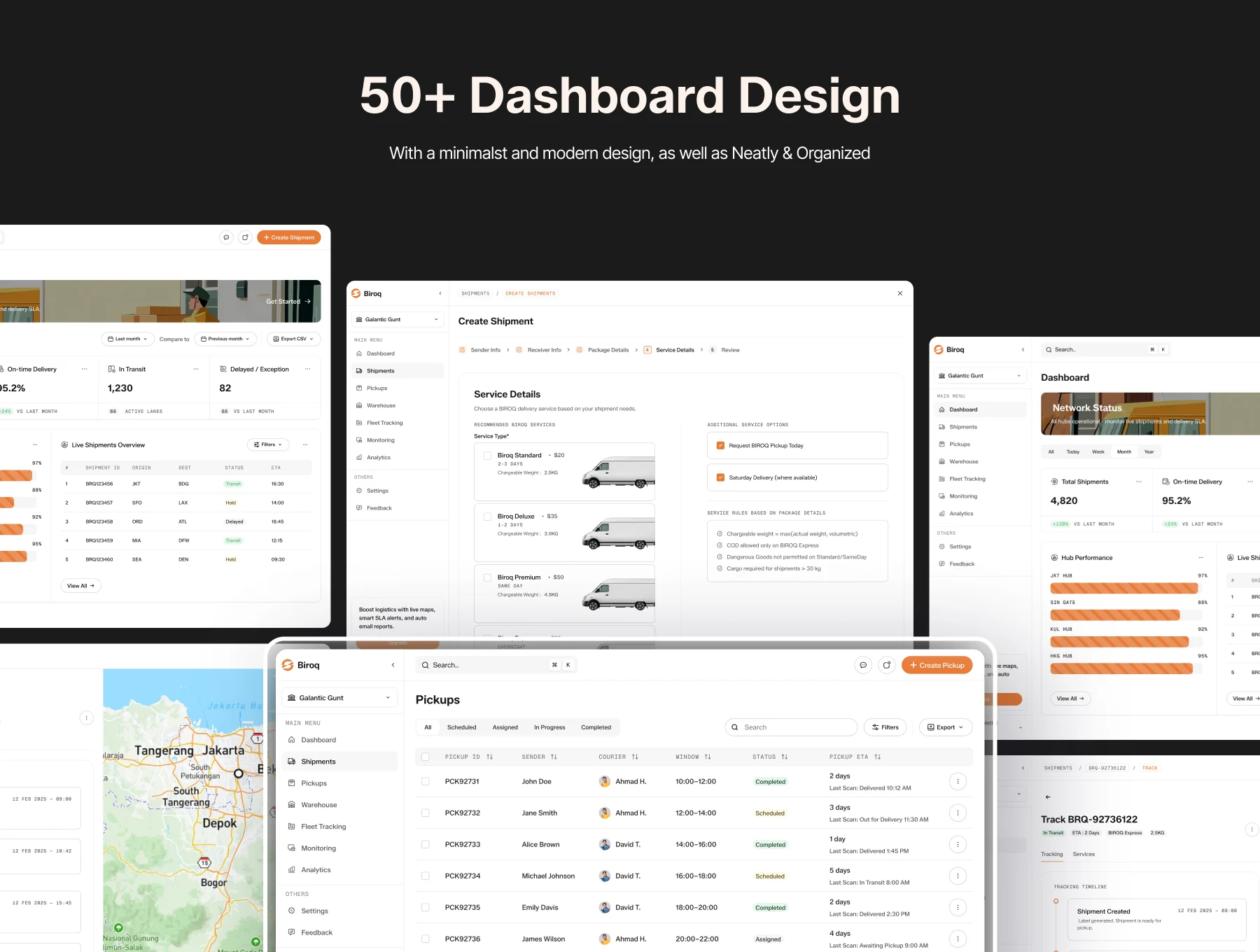 Biroq - Logistic Dashboard UI Kit 4