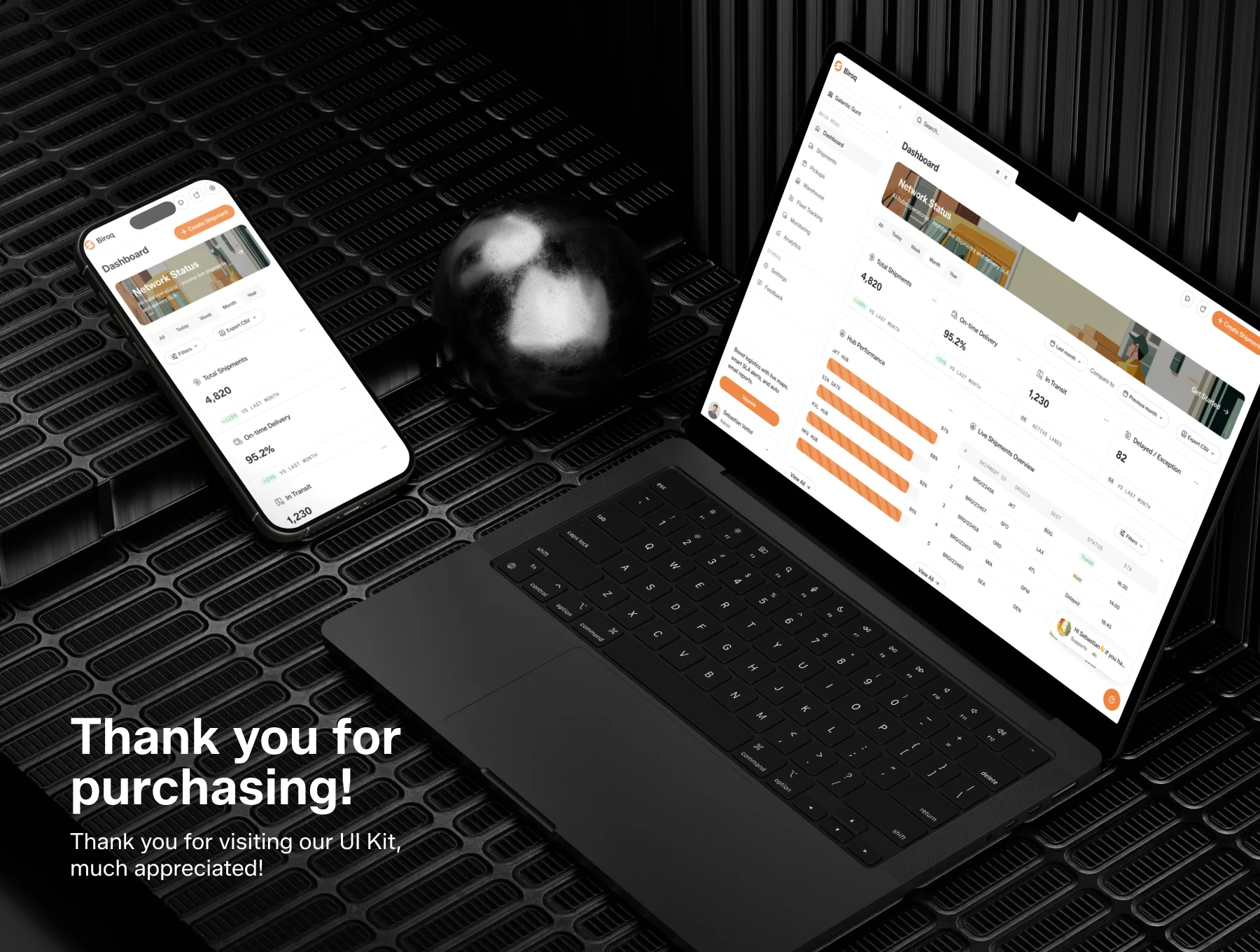Biroq - Logistic Dashboard UI Kit 8