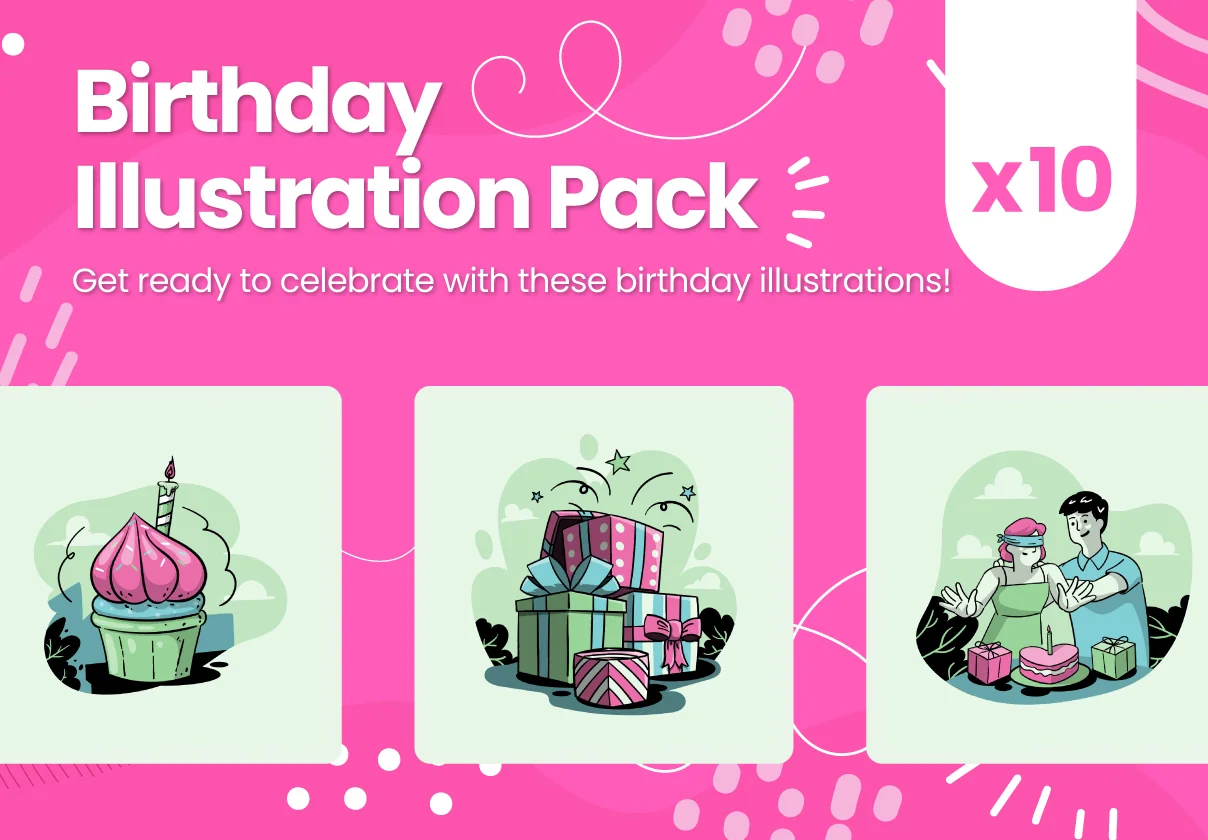Birthday Illustration Pack