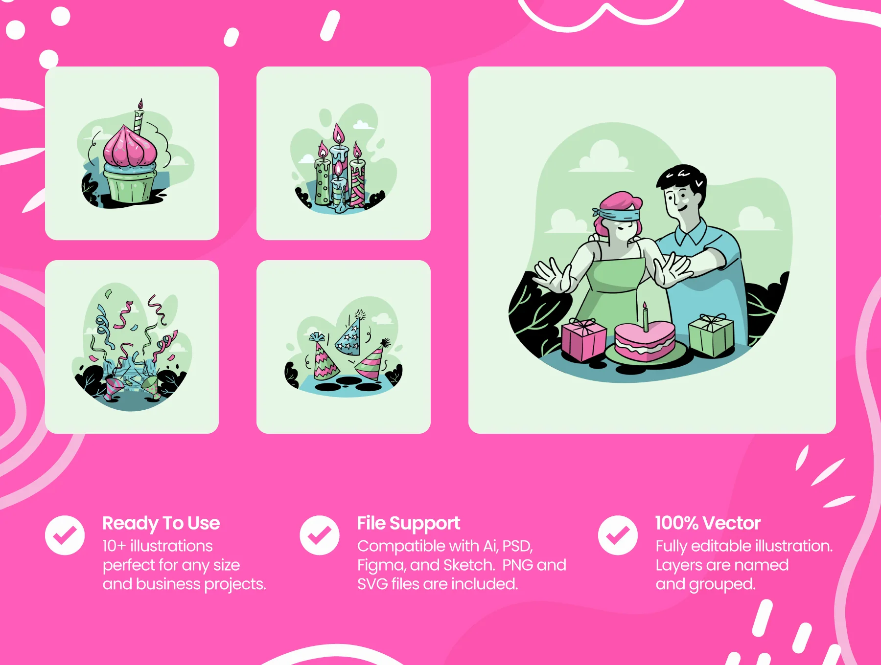 Birthday Illustration Pack 2
