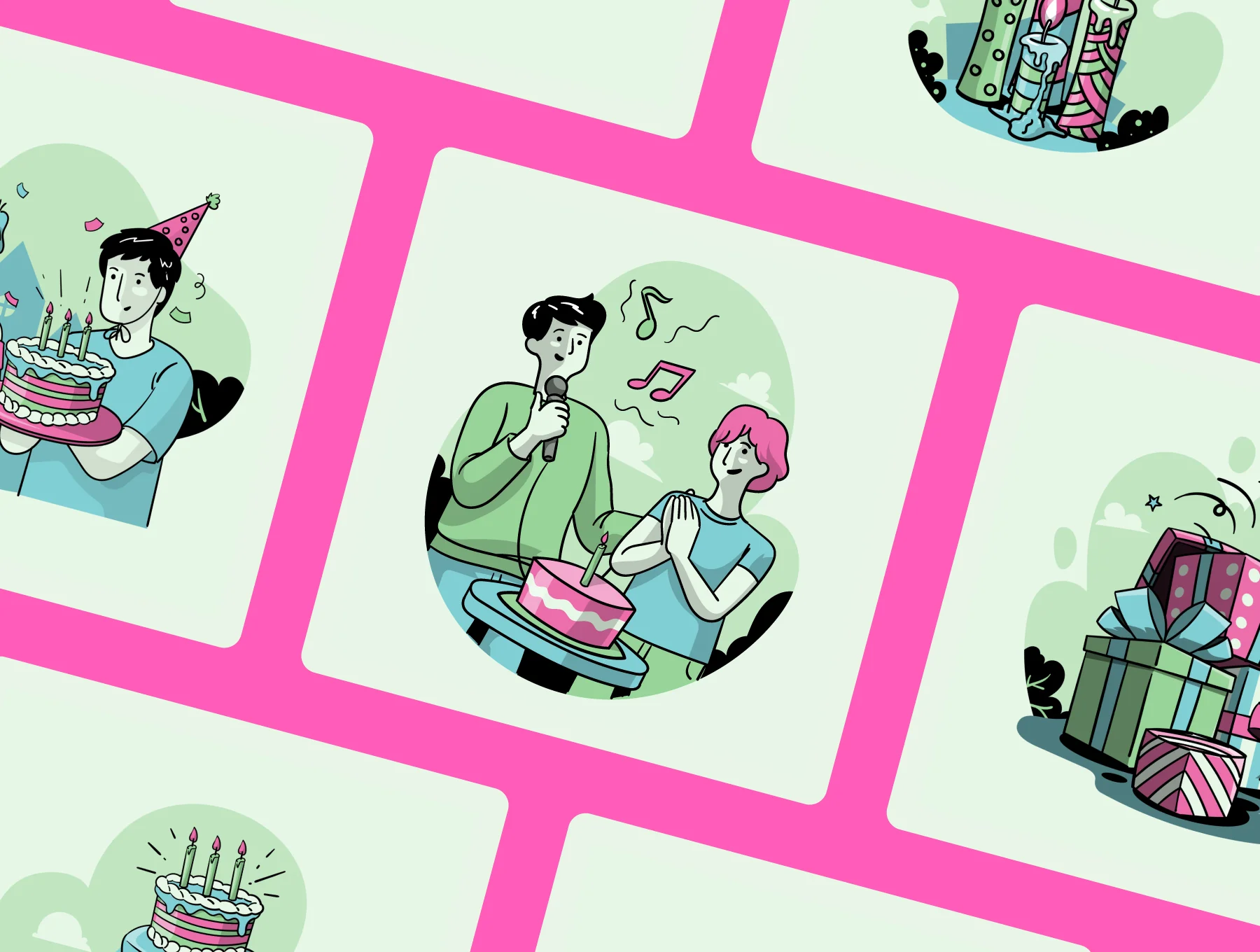Birthday Illustration Pack 6