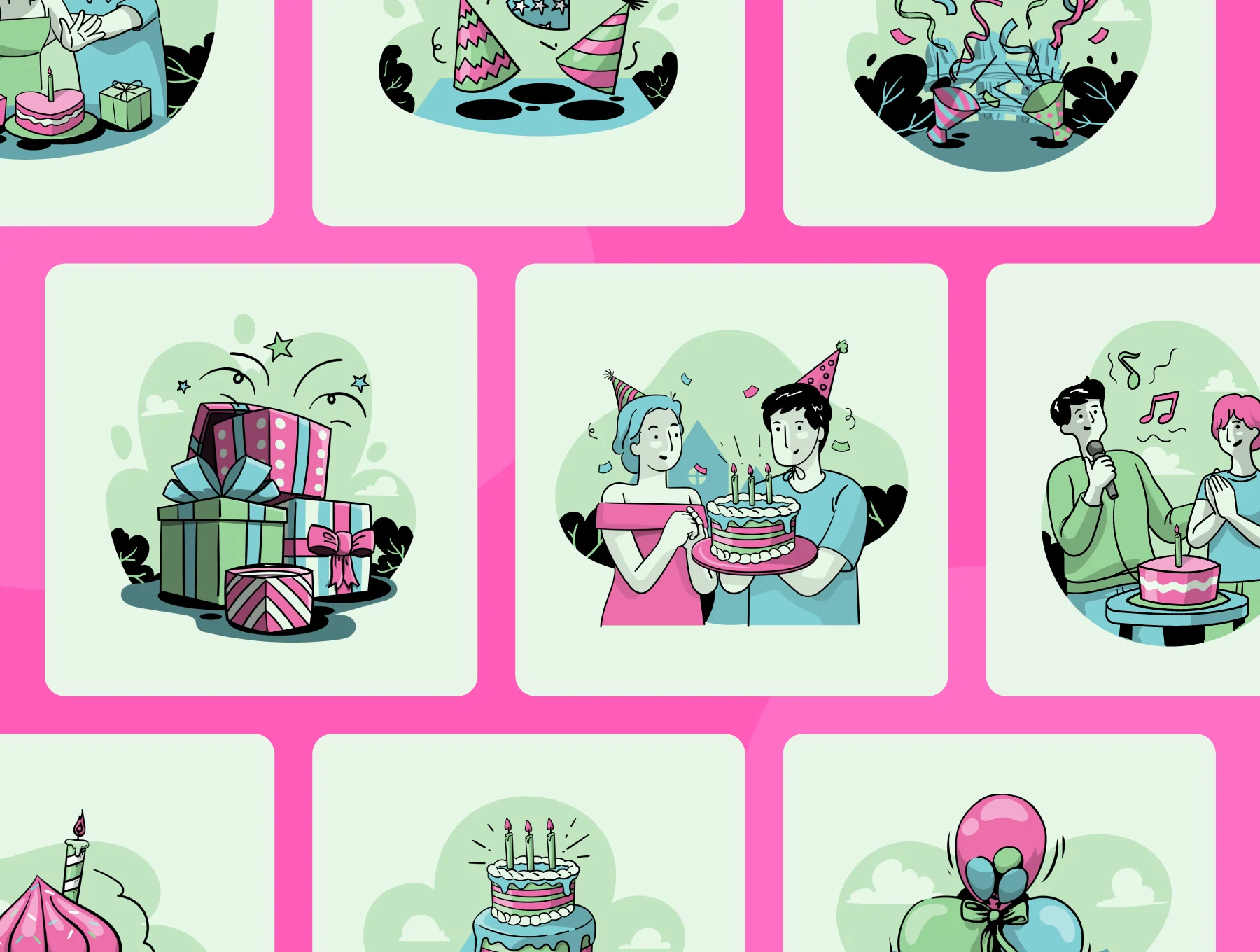 Birthday Illustration Pack 8