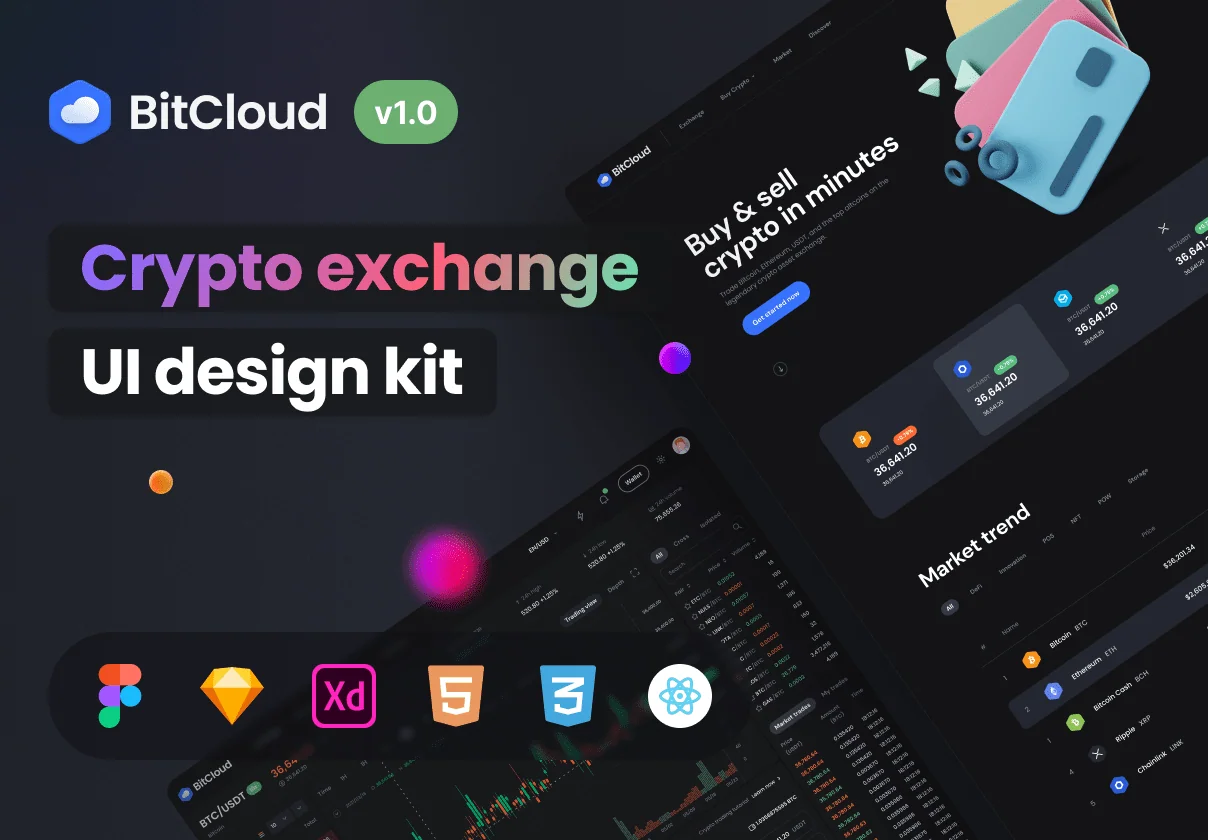 BitCloud - Crypto Exchange UI Kit