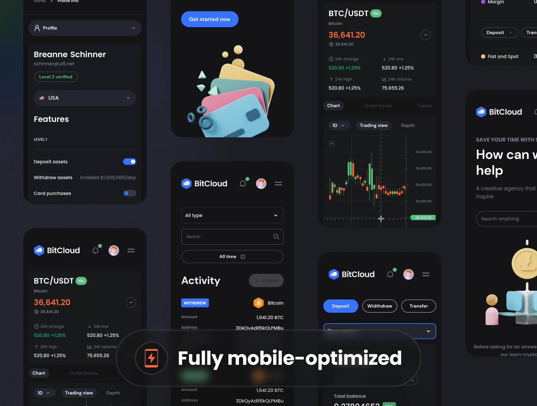 BitCloud - Crypto Exchange UI Kit 4