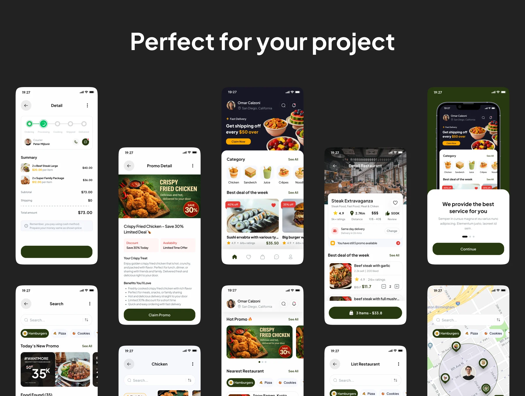 BiteGo - Food Delivery App IOS UI Kits 5