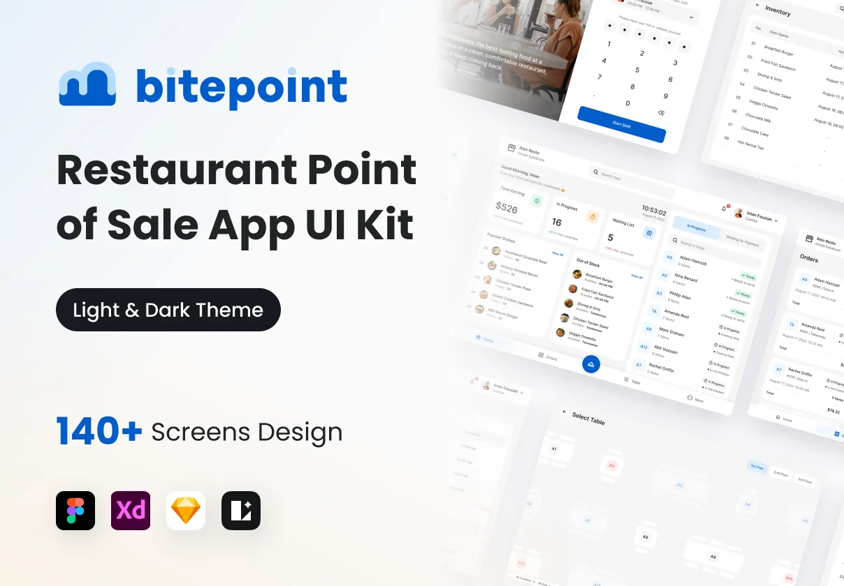 Bitepoint - Restaurant Point of Sale App UI Kit