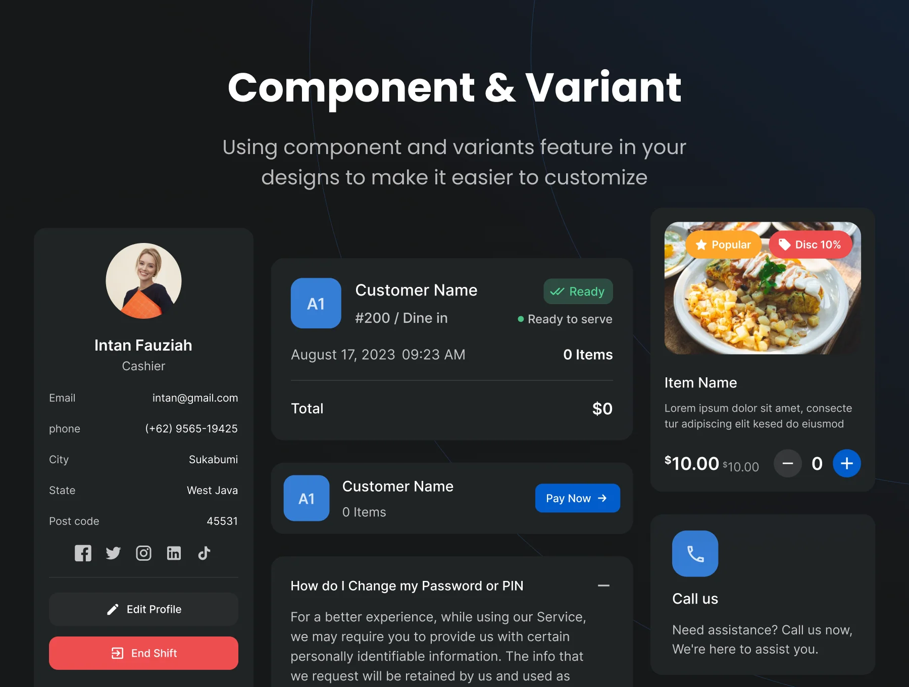 Bitepoint - Restaurant Point of Sale App UI Kit 5