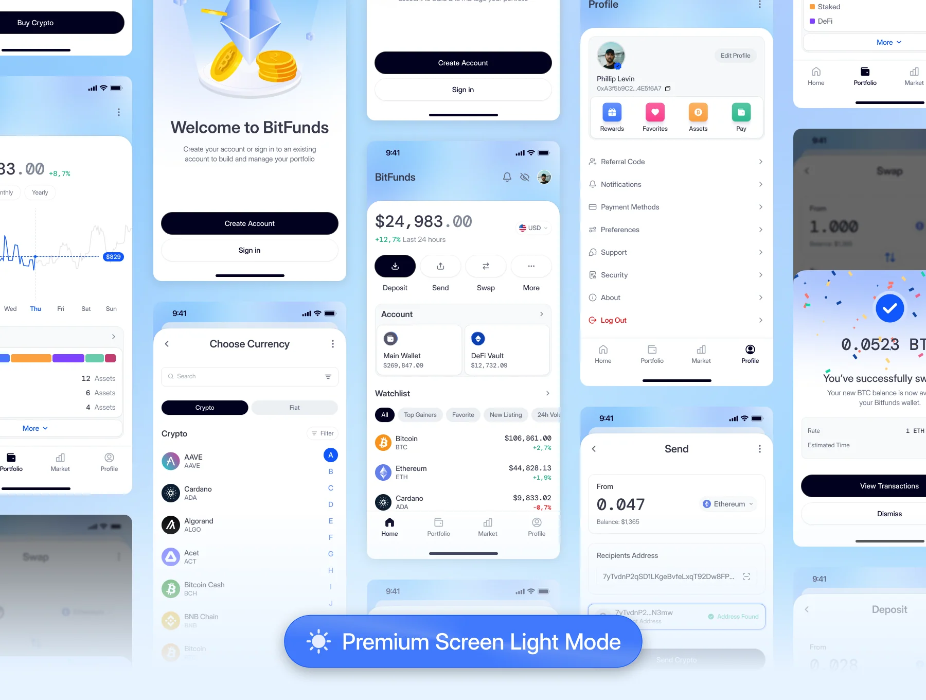 Bitfunds — Crypto Mobile Apps UI Kit 5