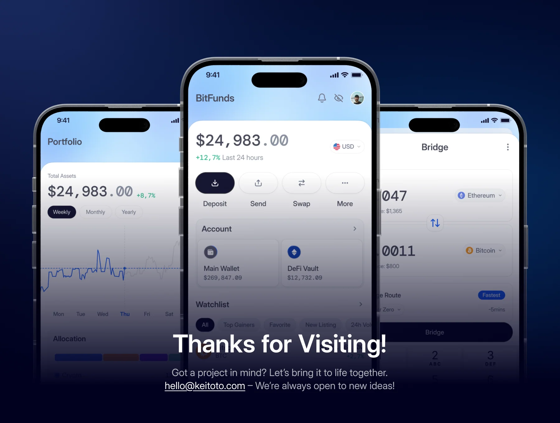 Bitfunds — Crypto Mobile Apps UI Kit 6