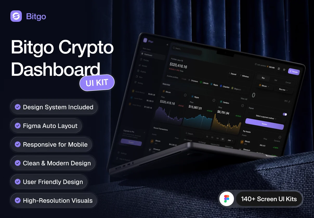 Bitgo — Crypto & Web3 Finance Dashboard UI Kit