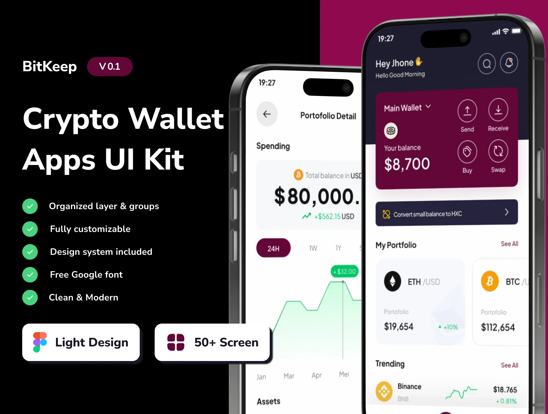 BitKeep - Crypto Wallet Mobile App UI Kits
