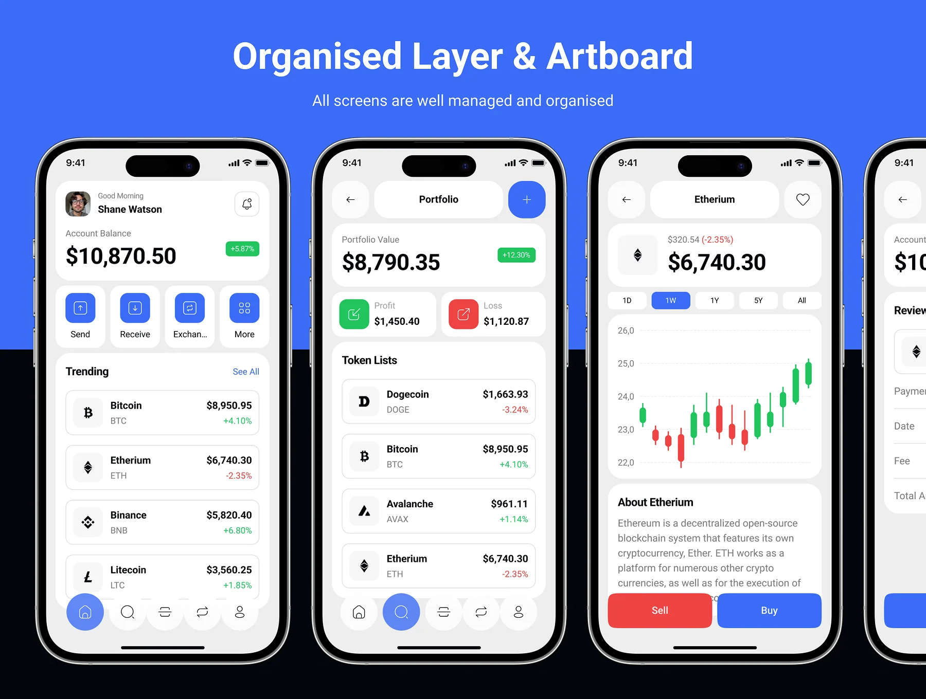 BitNest - Crypto Wallet App UI Kit 3