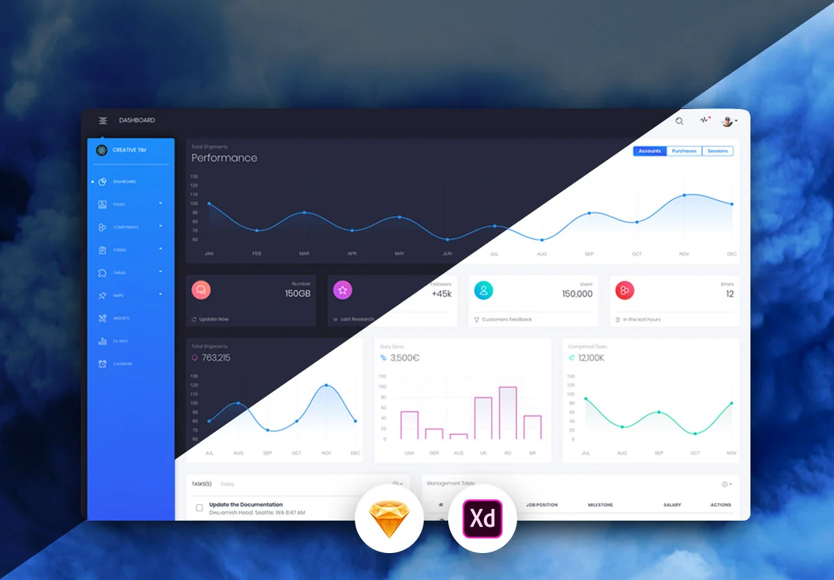 Black Dashboard Pro