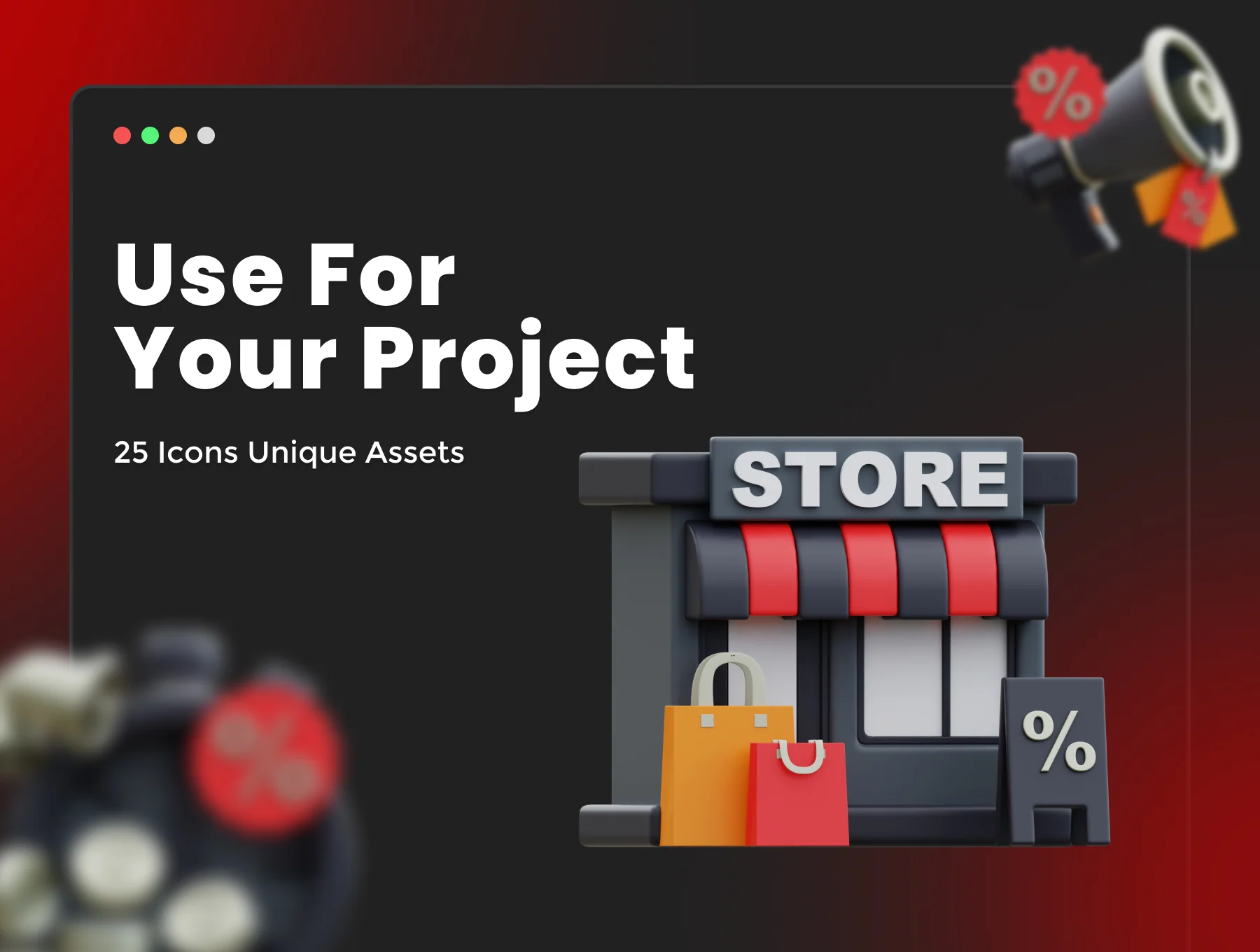 Black Friday 3D 3D Illustration Pack 4