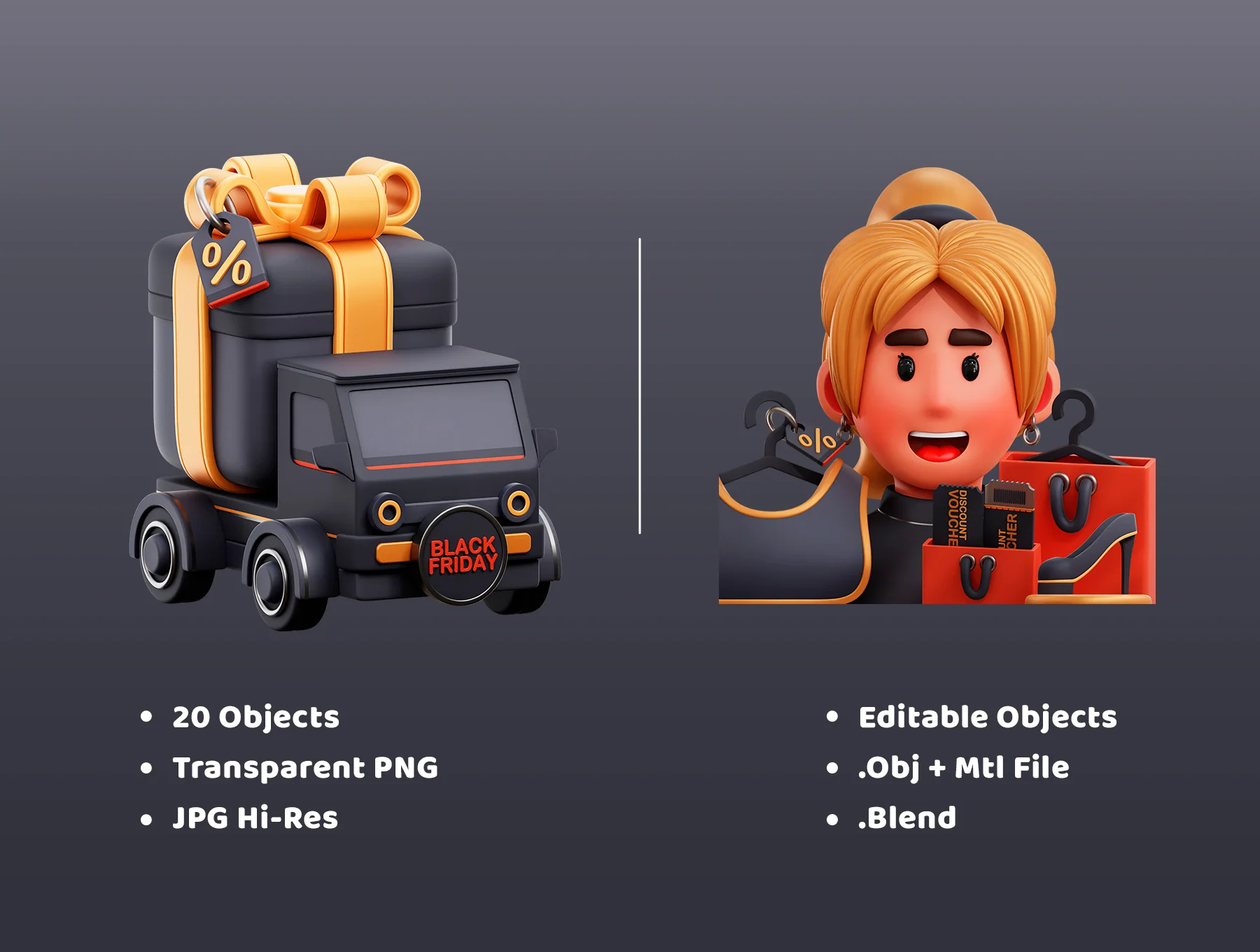 Black Friday 3D Icon 4