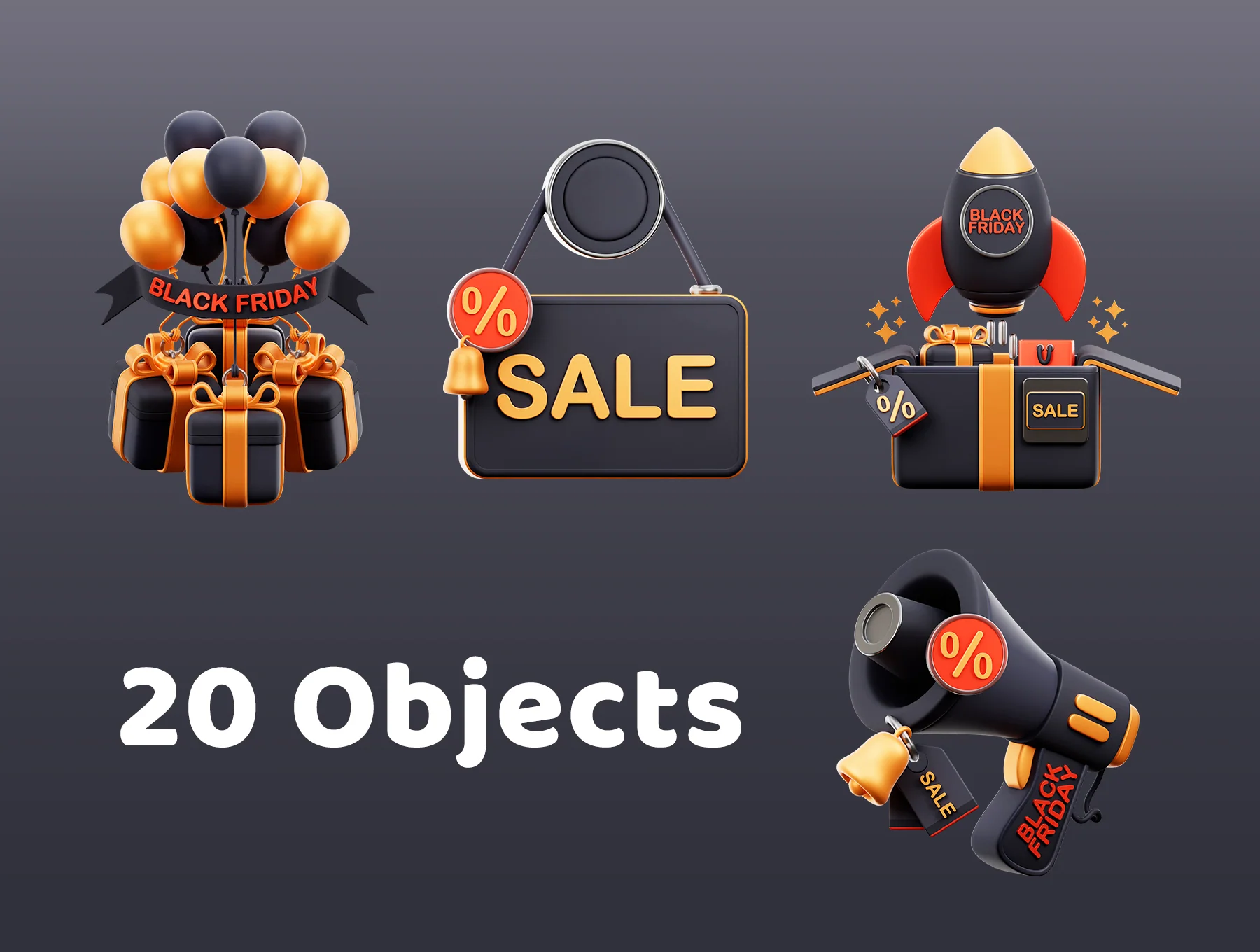 Black Friday 3D Icon 5