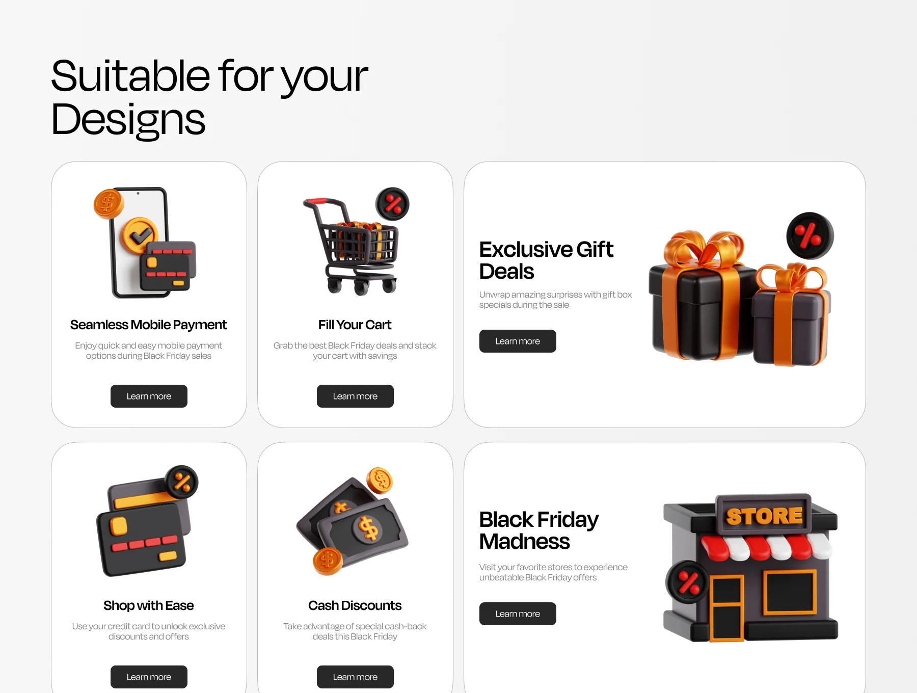 Black Friday 3D Illustration 3