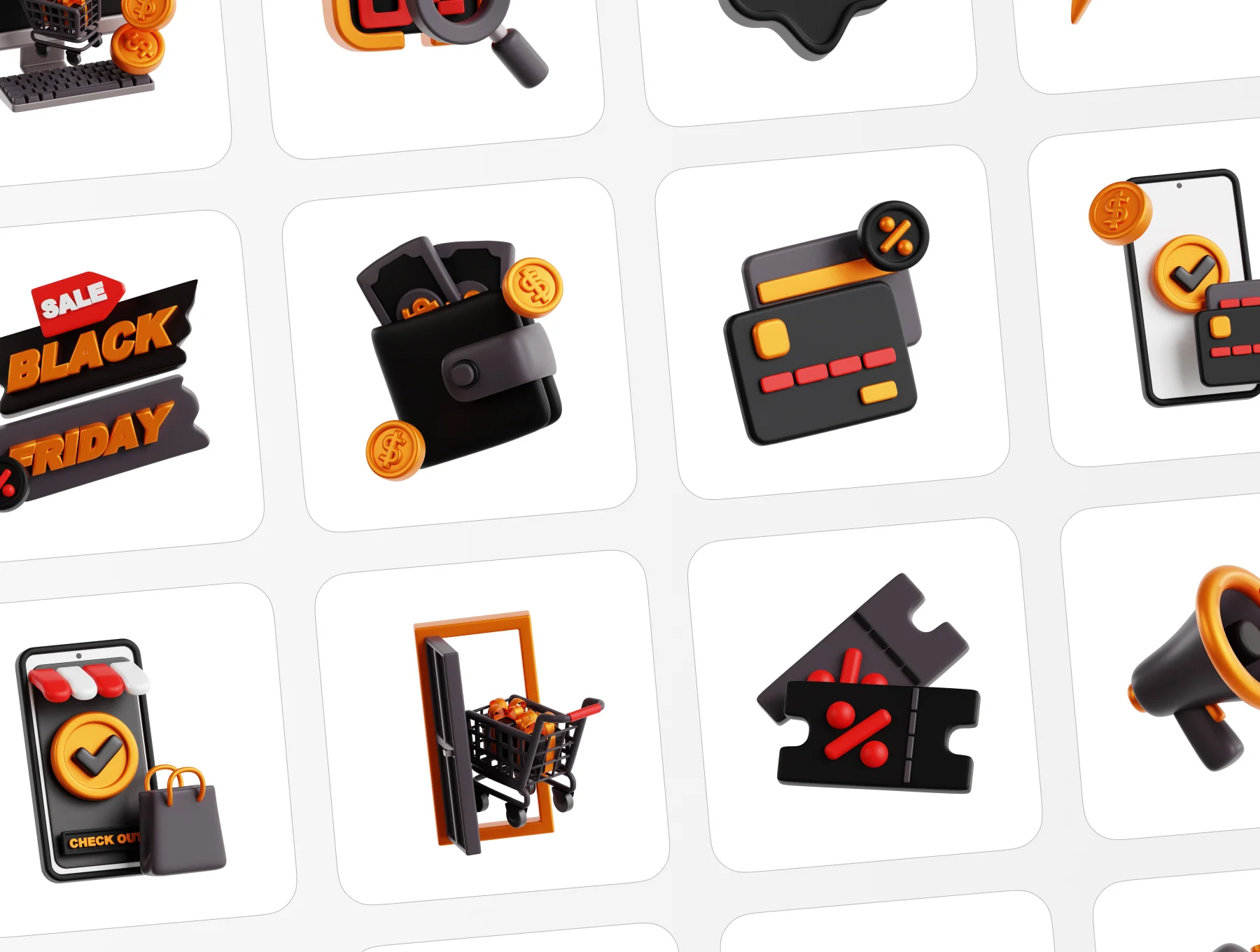 Black Friday 3D Illustration 5