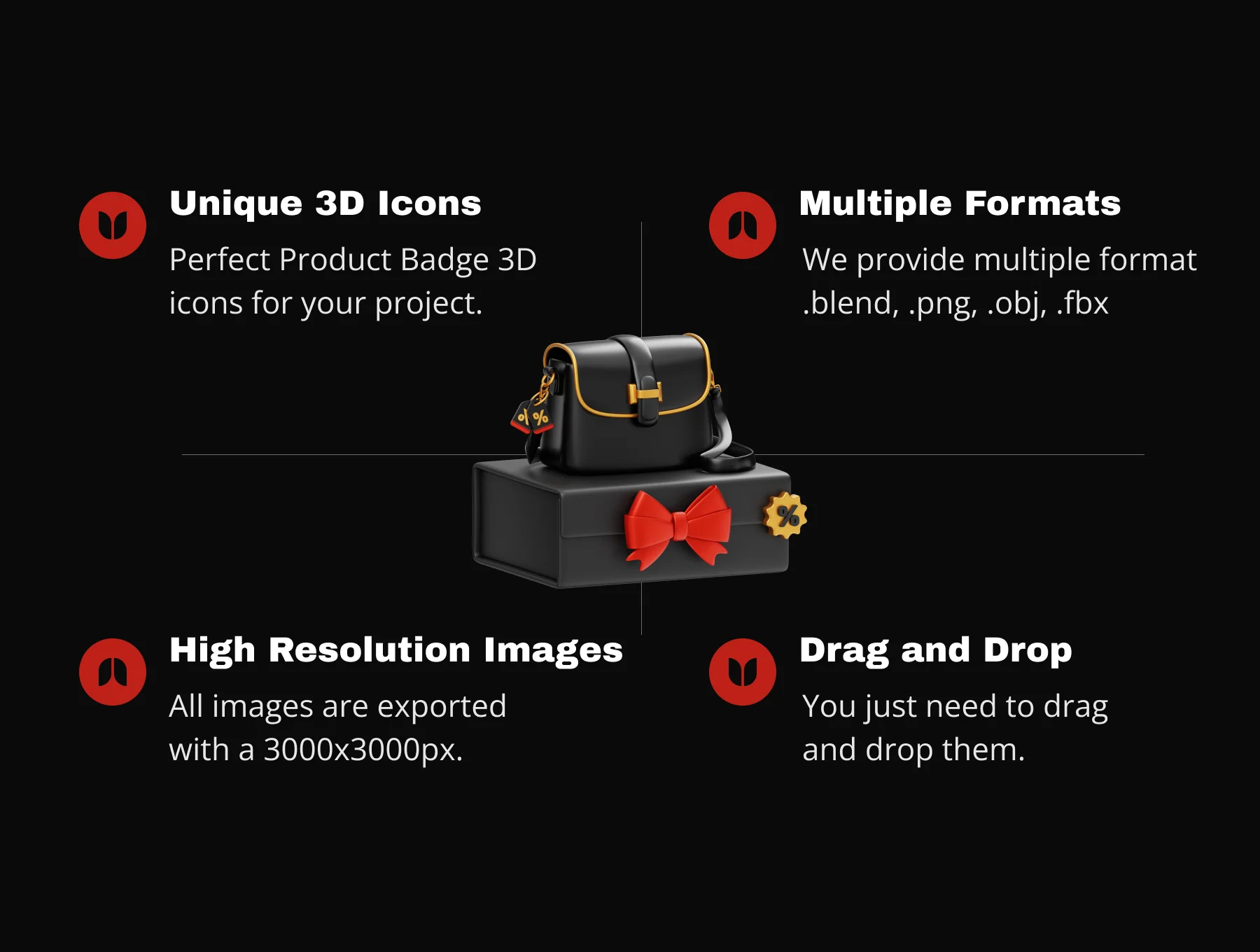 Black Friday Fashion Sale 3D Illustration 2