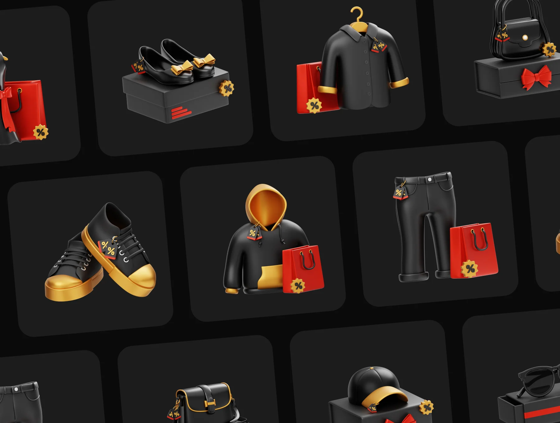 Black Friday Fashion Sale 3D Illustration 5