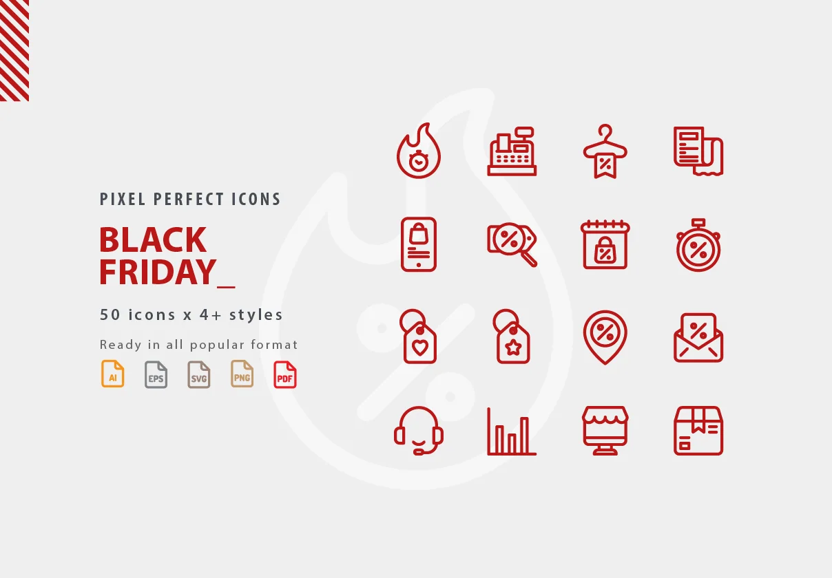 350 Black Friday Icons Set