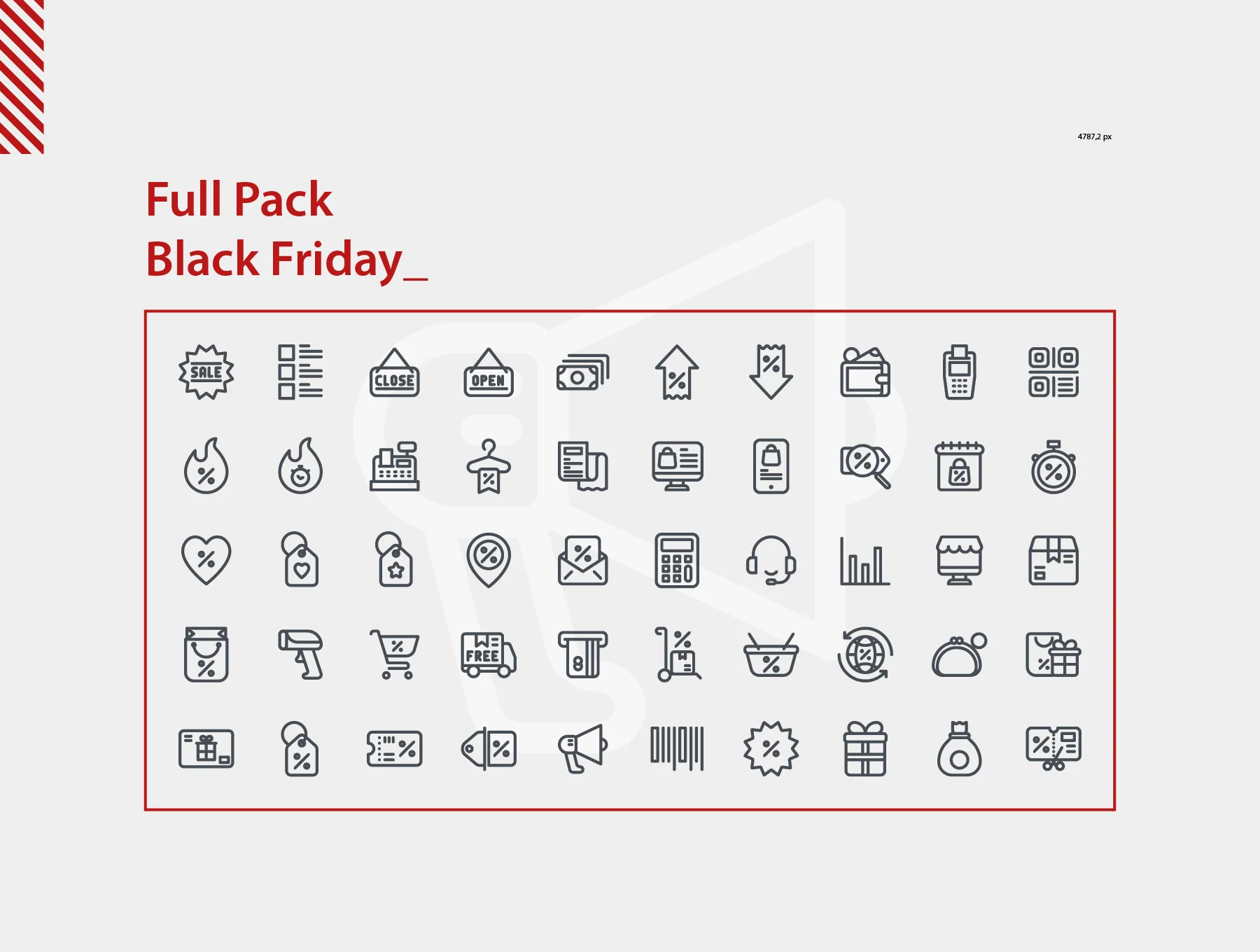 350 Black Friday Icons Set 4