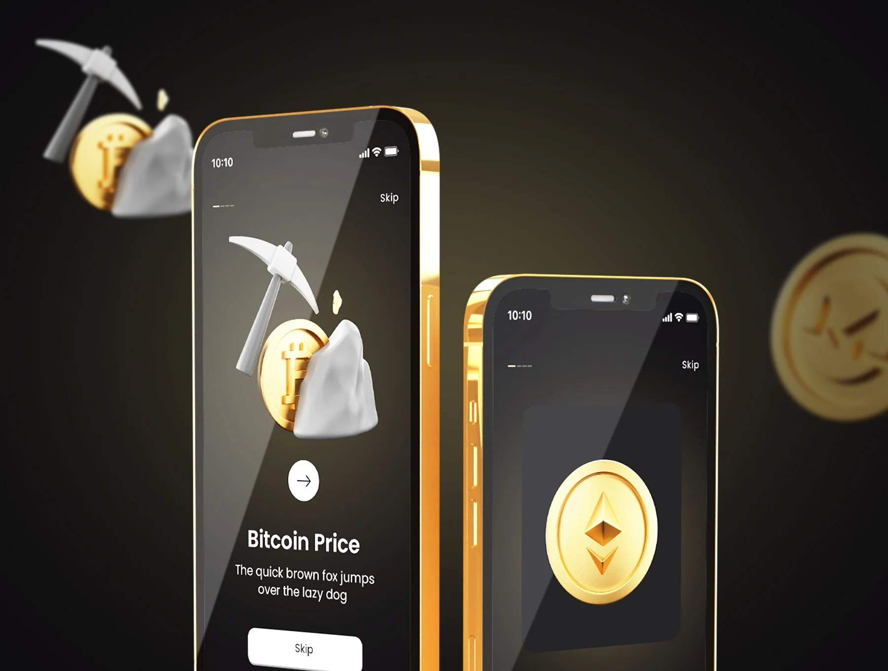 BlackGold - Cryptocurrency 3D Icon Pack 3