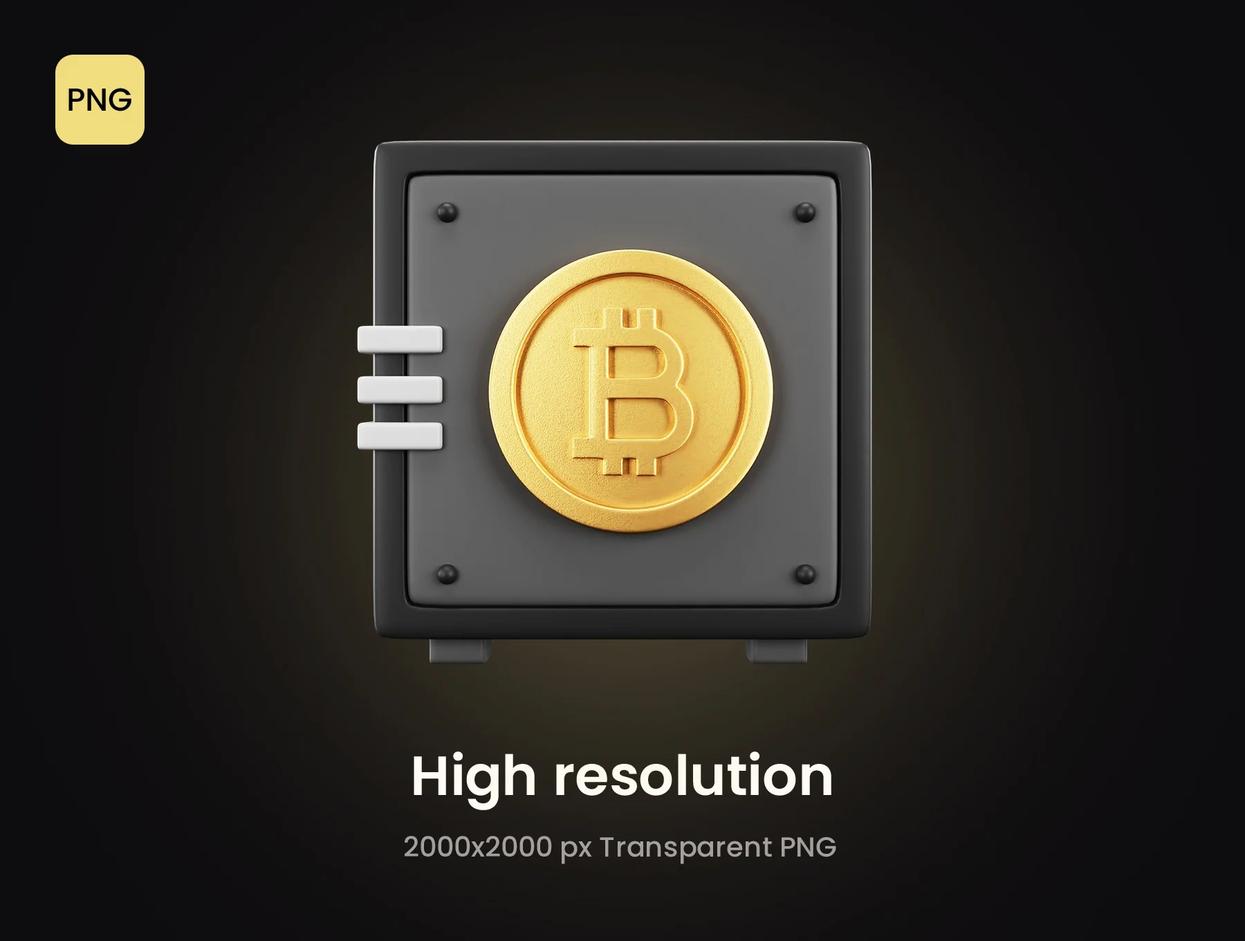 BlackGold - Cryptocurrency 3D Icon Pack 4