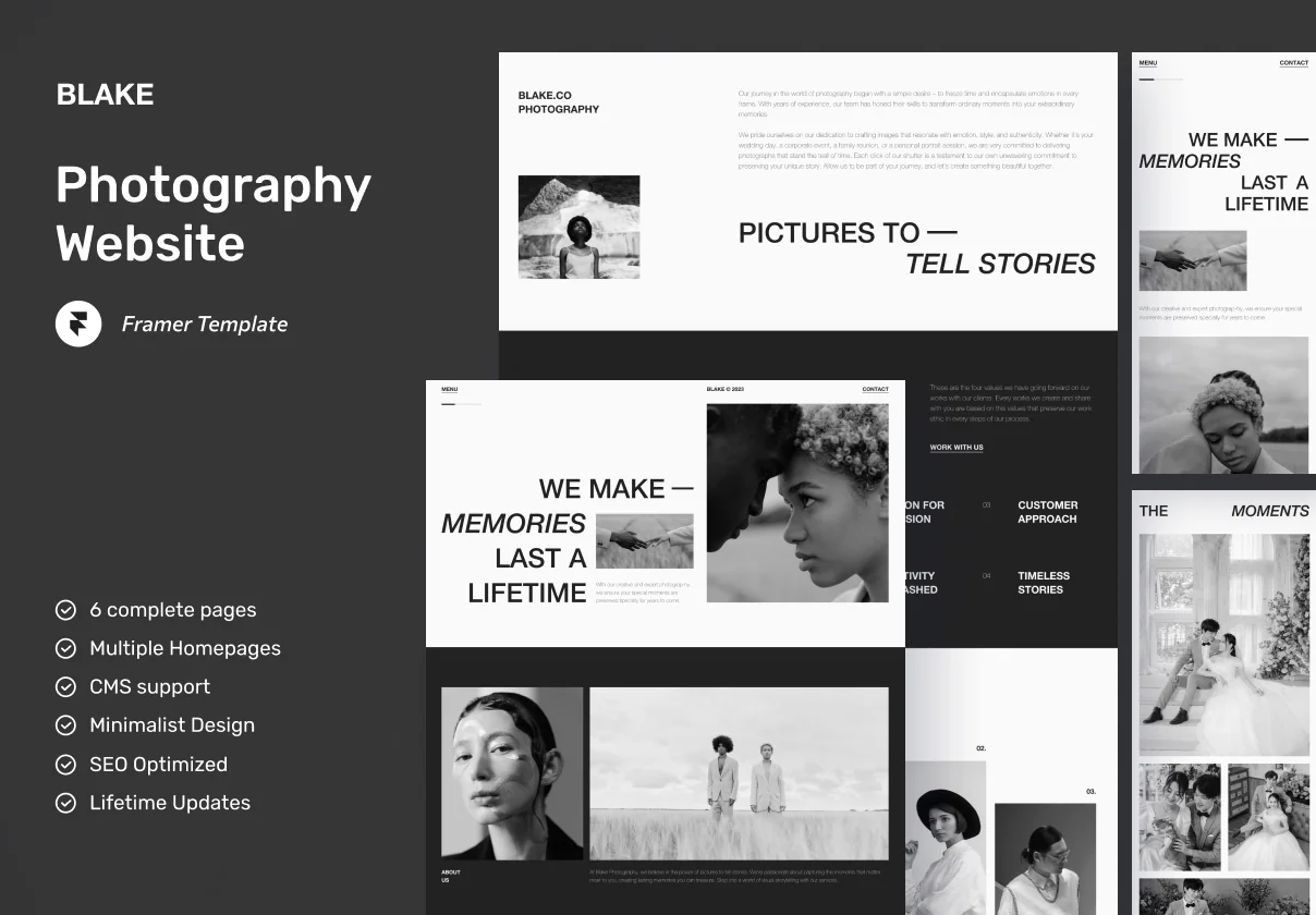 Blake - Photography Website Framer Template