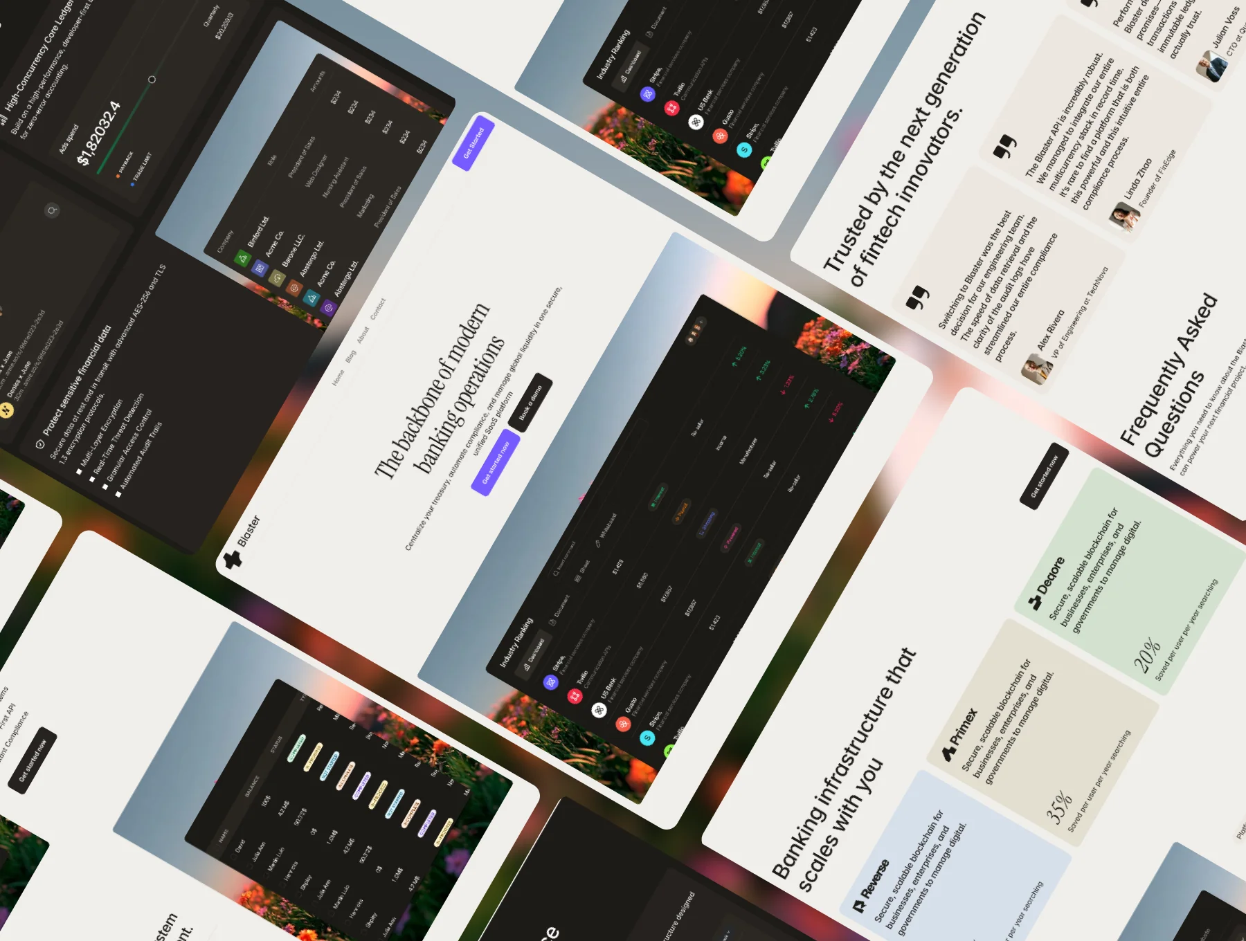 Blaster — Fintech & Modern Banking Framer Template 4