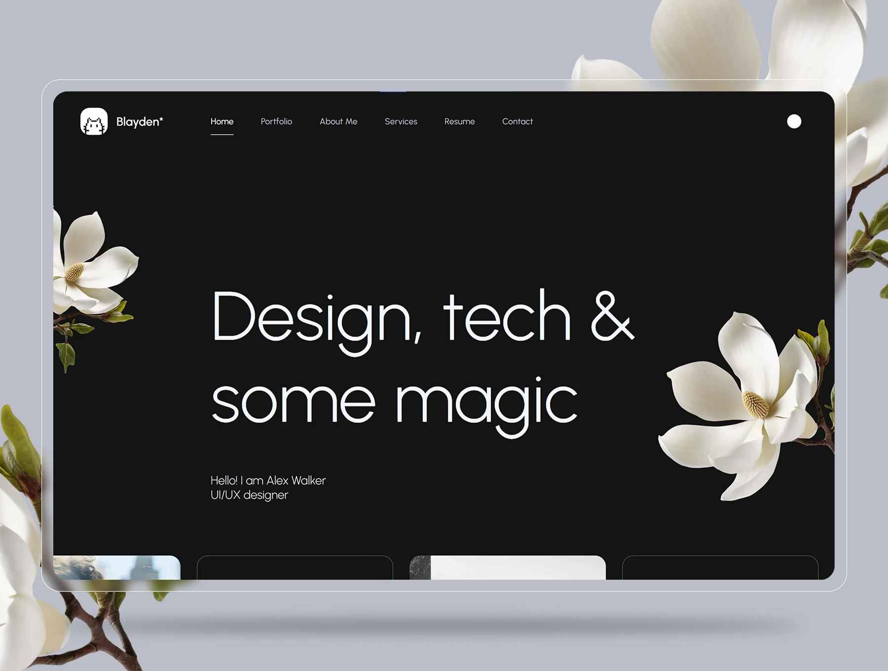 Blayden - Personal Portfolio & Resume Template 2