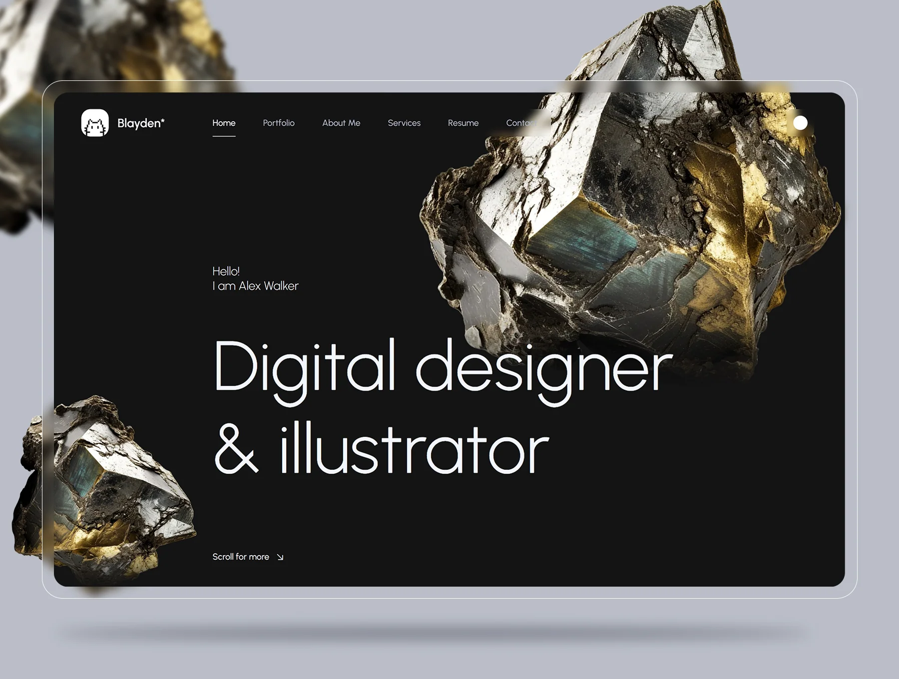 Blayden - Personal Portfolio & Resume Template 4