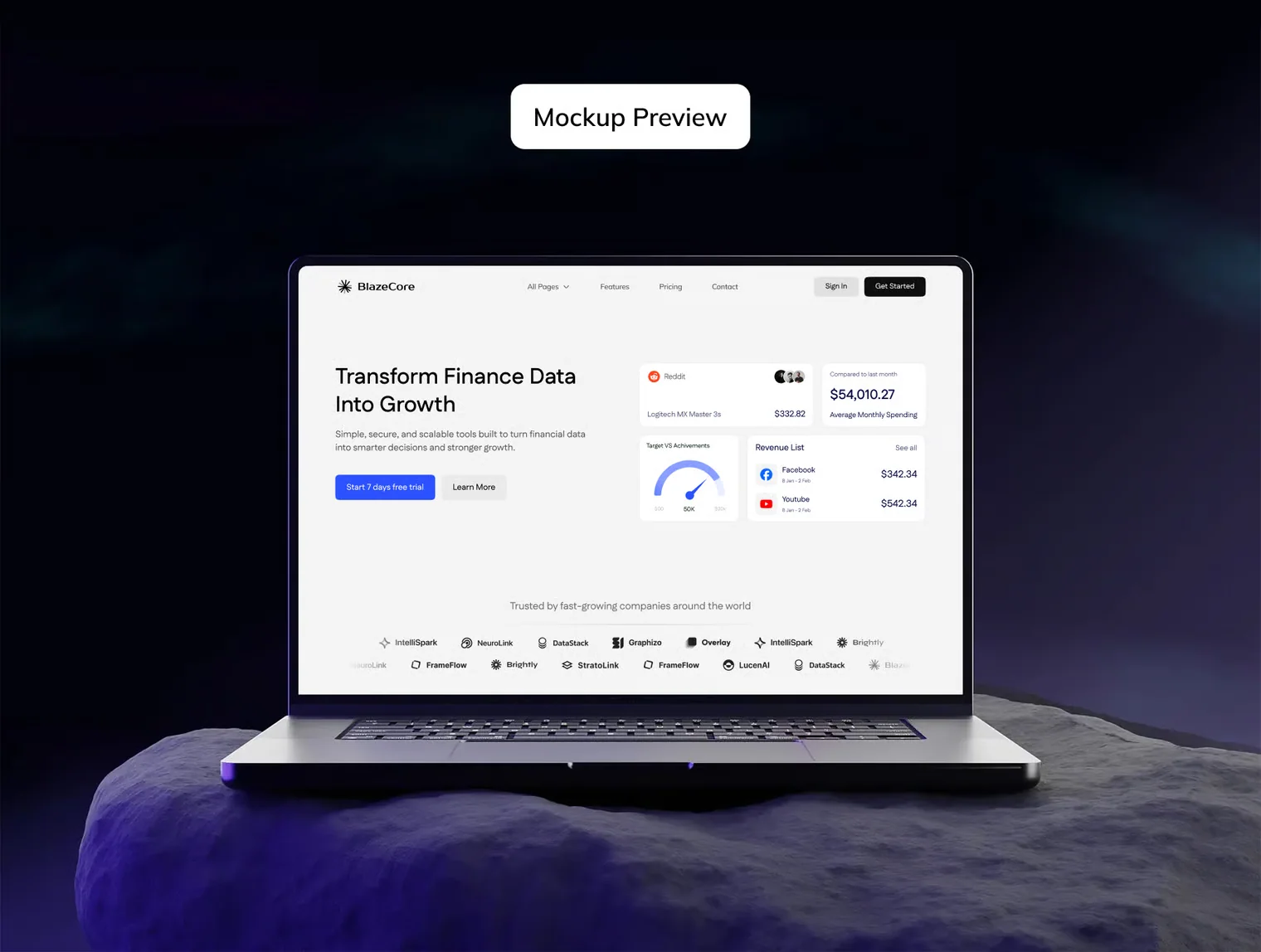 BlazeCore : Finance & Analytics SaaS Landing Page 6