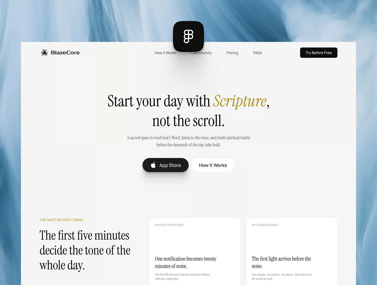 BlazeCore : Scripture & Mindful Habit Landing Page 2