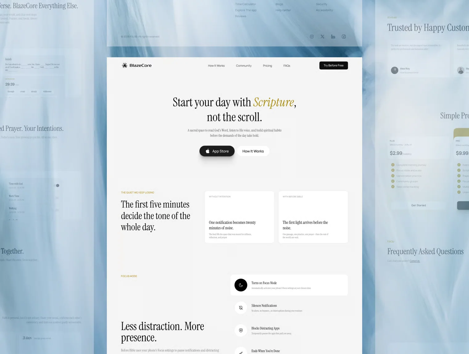 BlazeCore : Scripture & Mindful Habit Landing Page 4