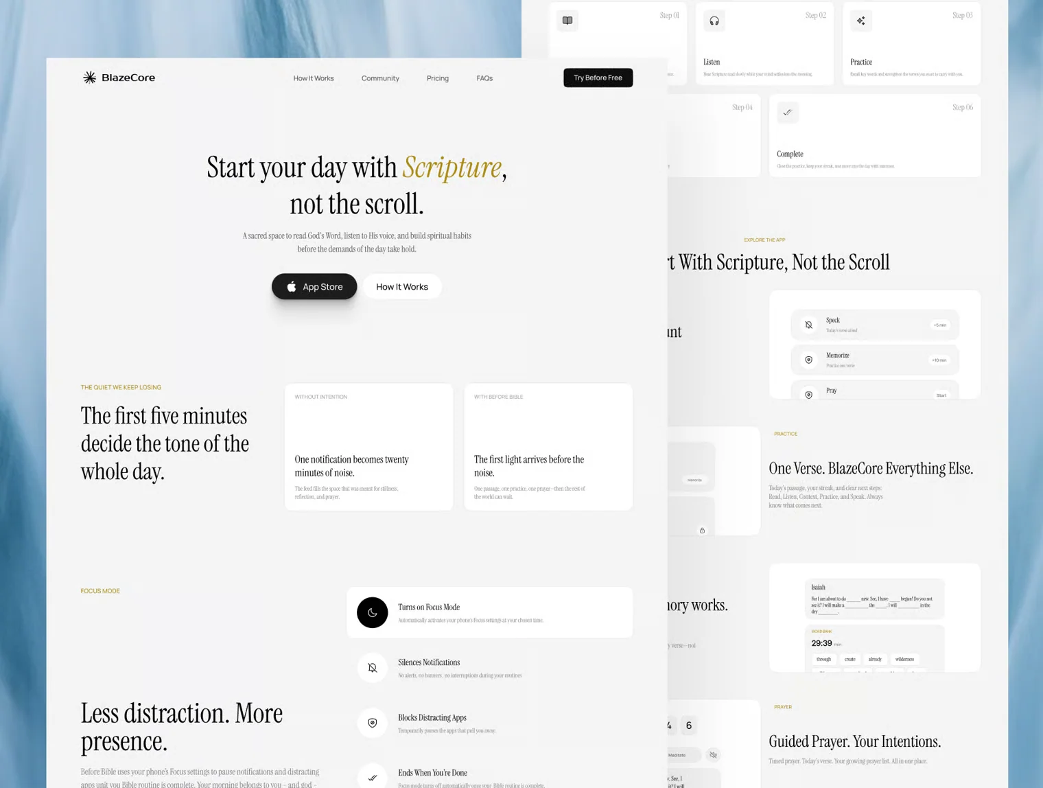 BlazeCore : Scripture & Mindful Habit Landing Page 5