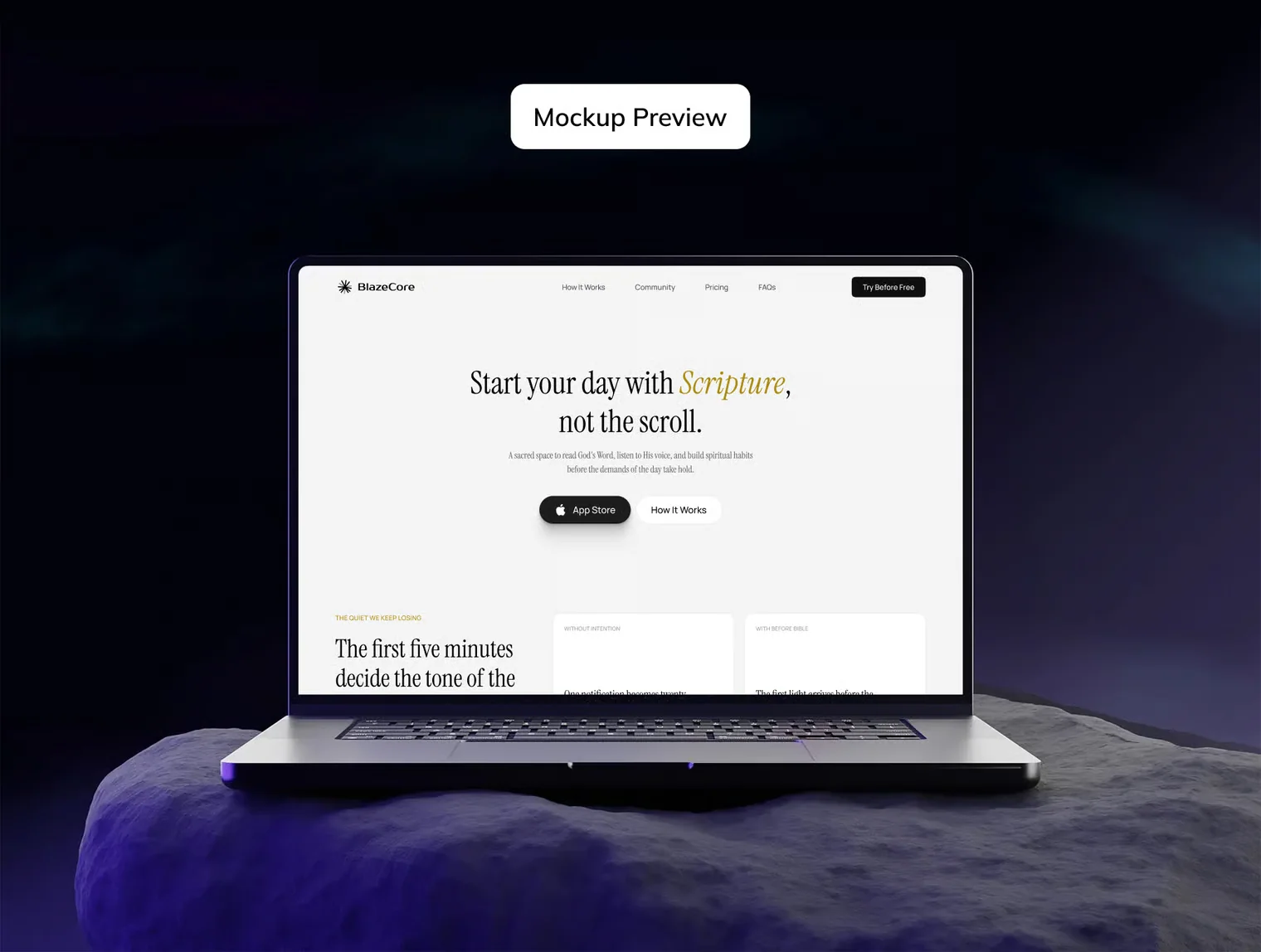 BlazeCore : Scripture & Mindful Habit Landing Page 6