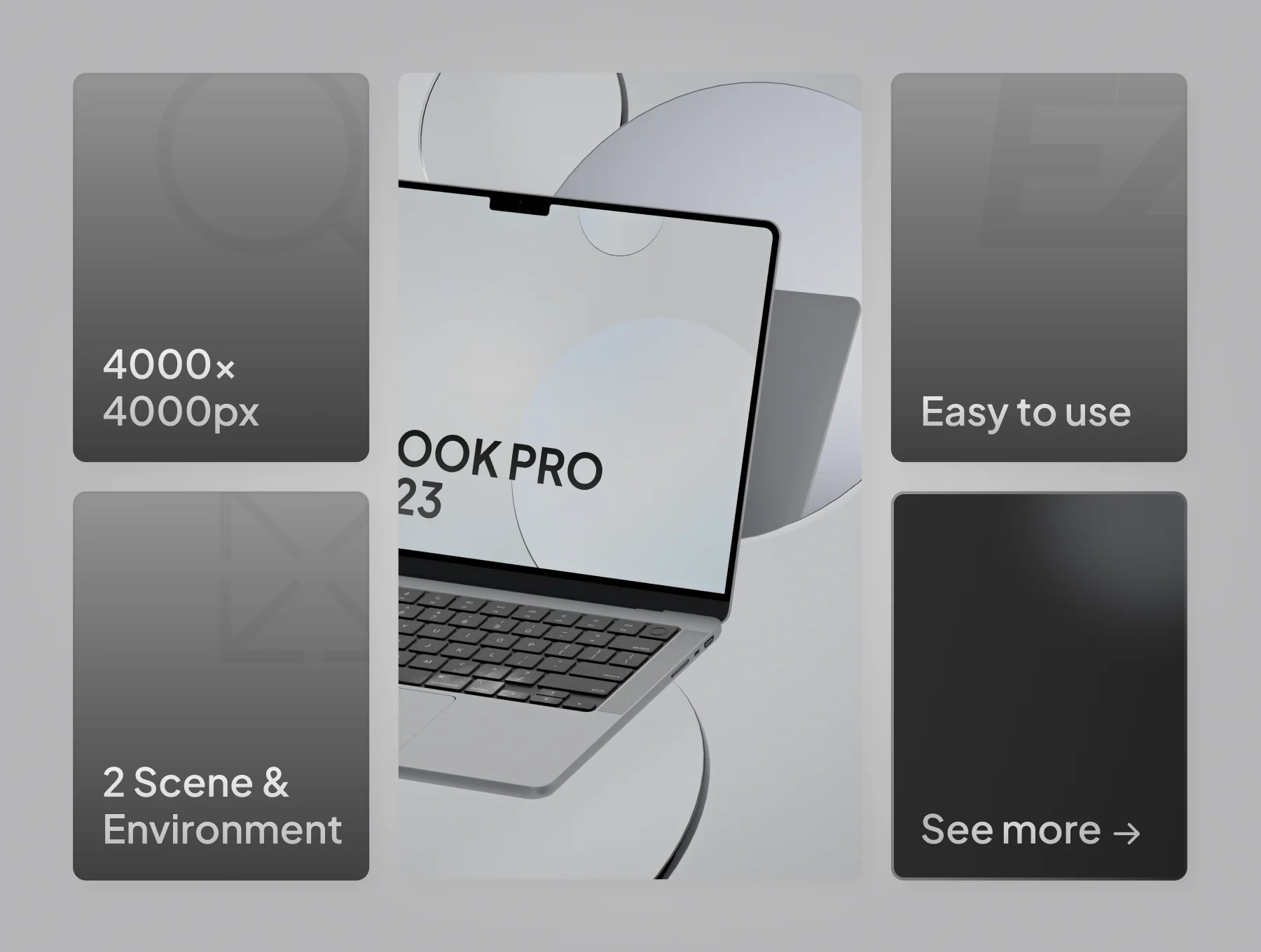 Blinc - Macbook Pro Gray Mockups 3